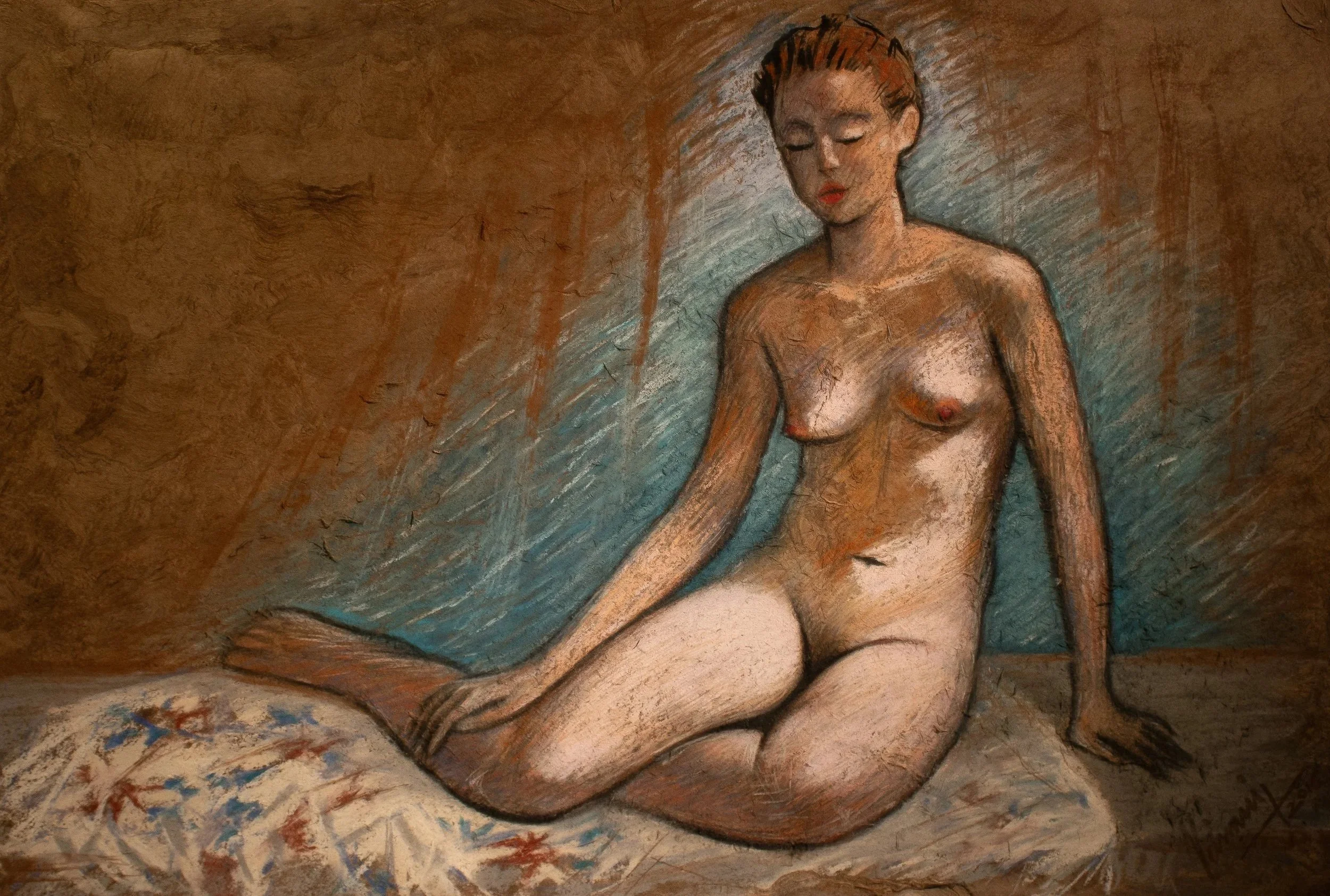 "Live Figure Studies", pastel on paper, 16 × 23 in., 2018