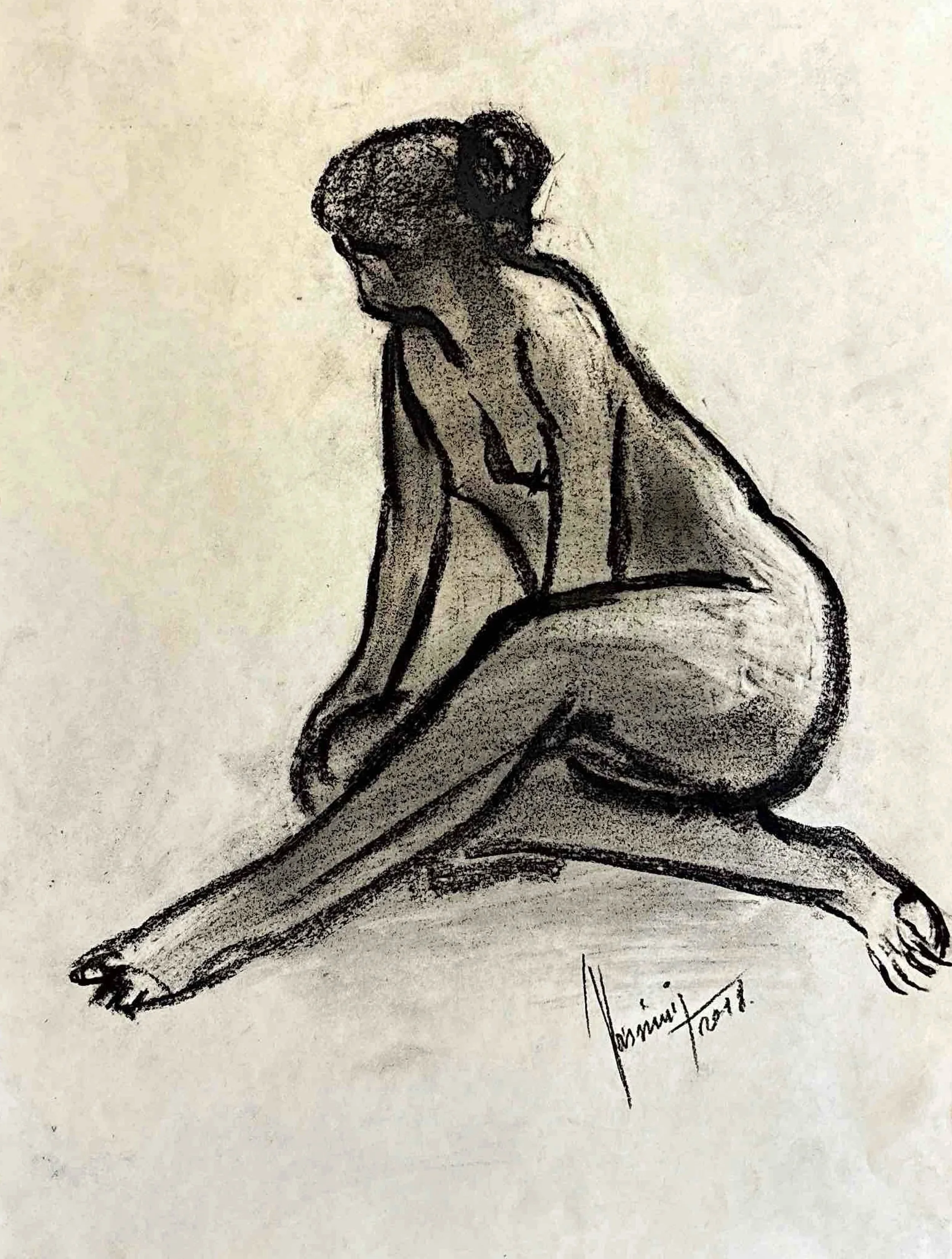 "Technical Warm-ups", charcoal on paper, 11 × 14 in., 2018