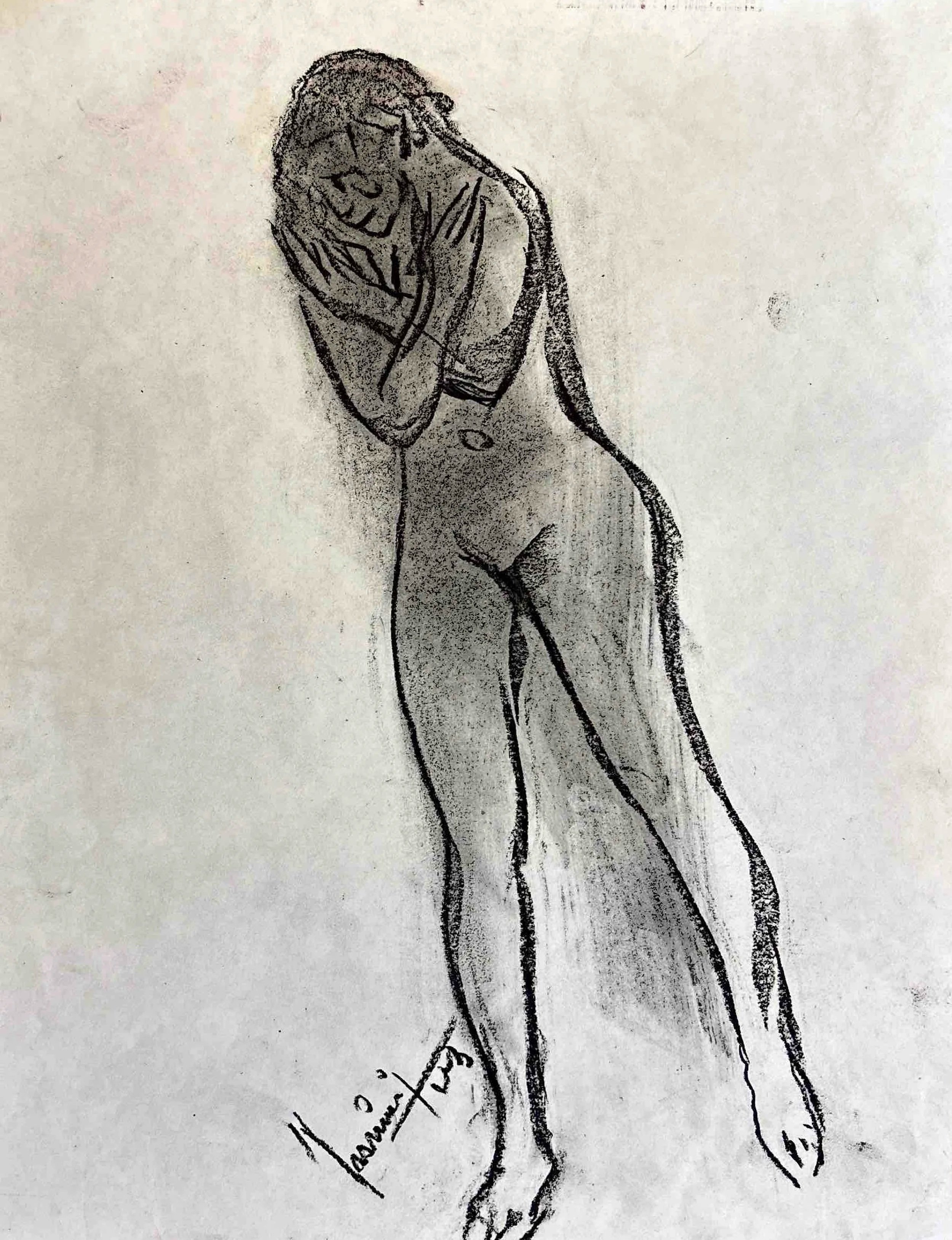 "Technical Warm-ups", charcoal on paper, 11 × 14 in., 2018