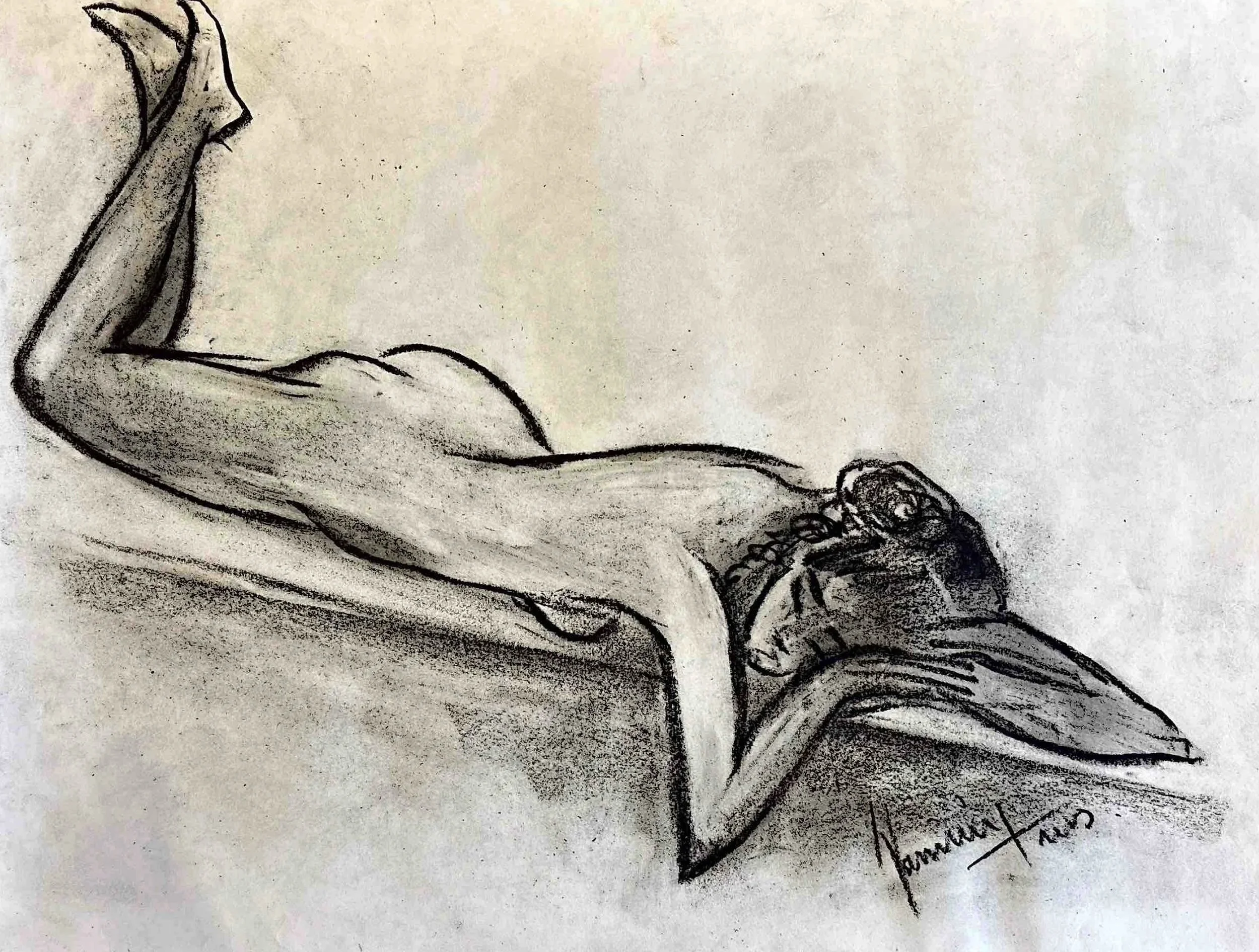 "Technical Warm-ups", charcoal on paper, 11 × 14 in., 2015