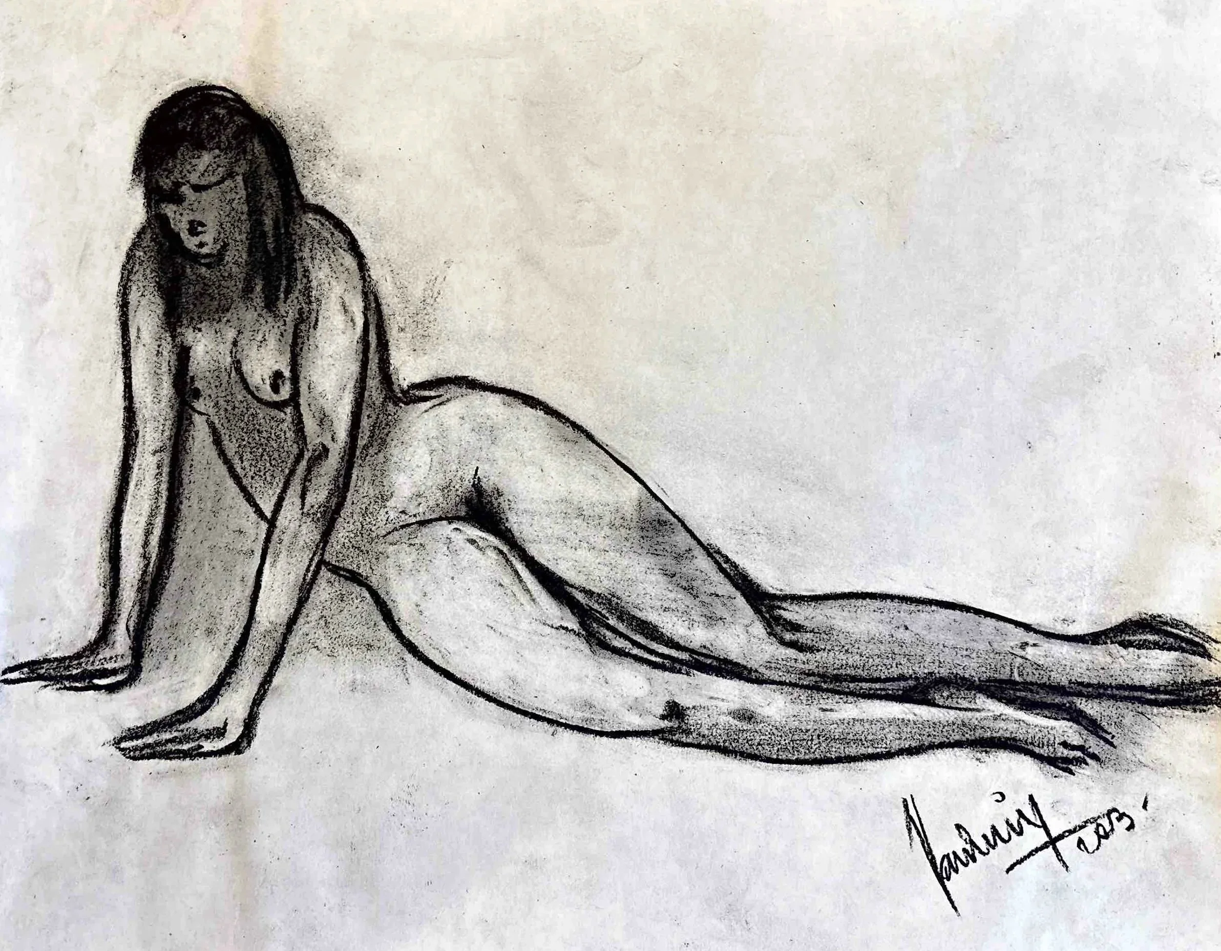 "Technical Warm-ups", charcoal on paper, 11 × 14 in., 2013
