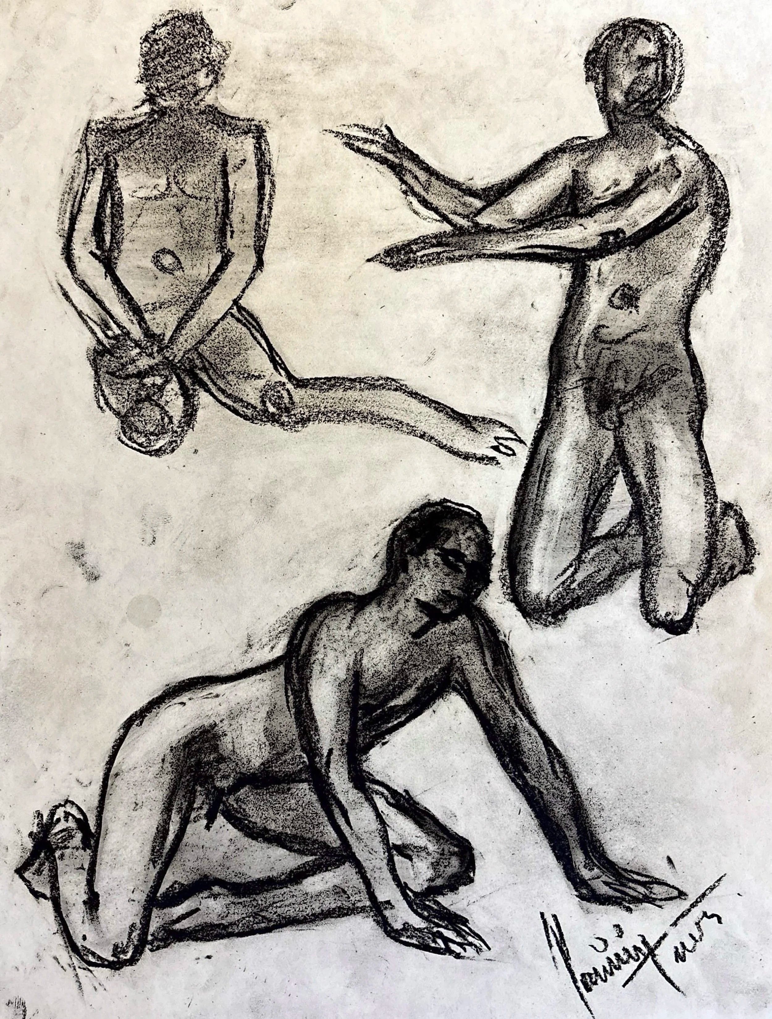 "Technical Warm-ups", charcoal on paper, 11 × 14 in., 2013