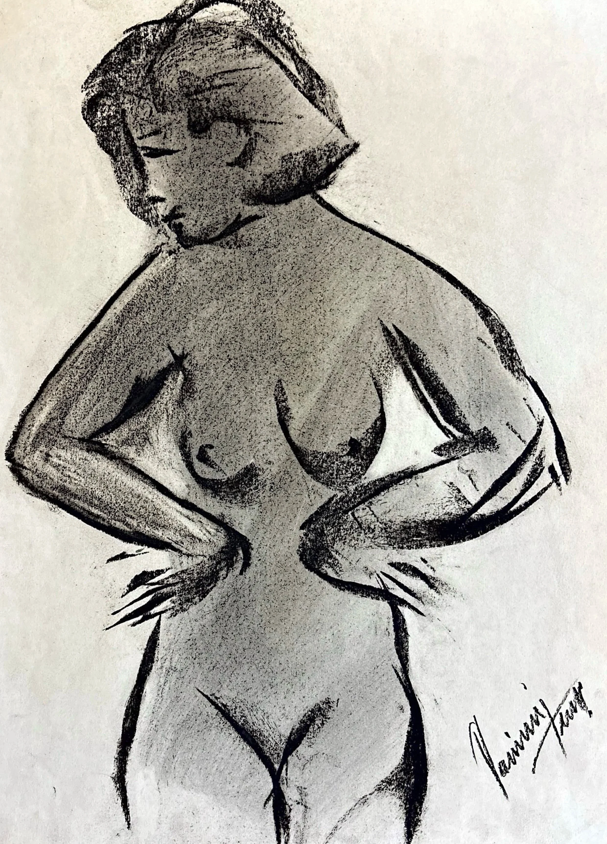 "Technical Warm-ups", charcoal on paper, 11 × 14 in., 2017