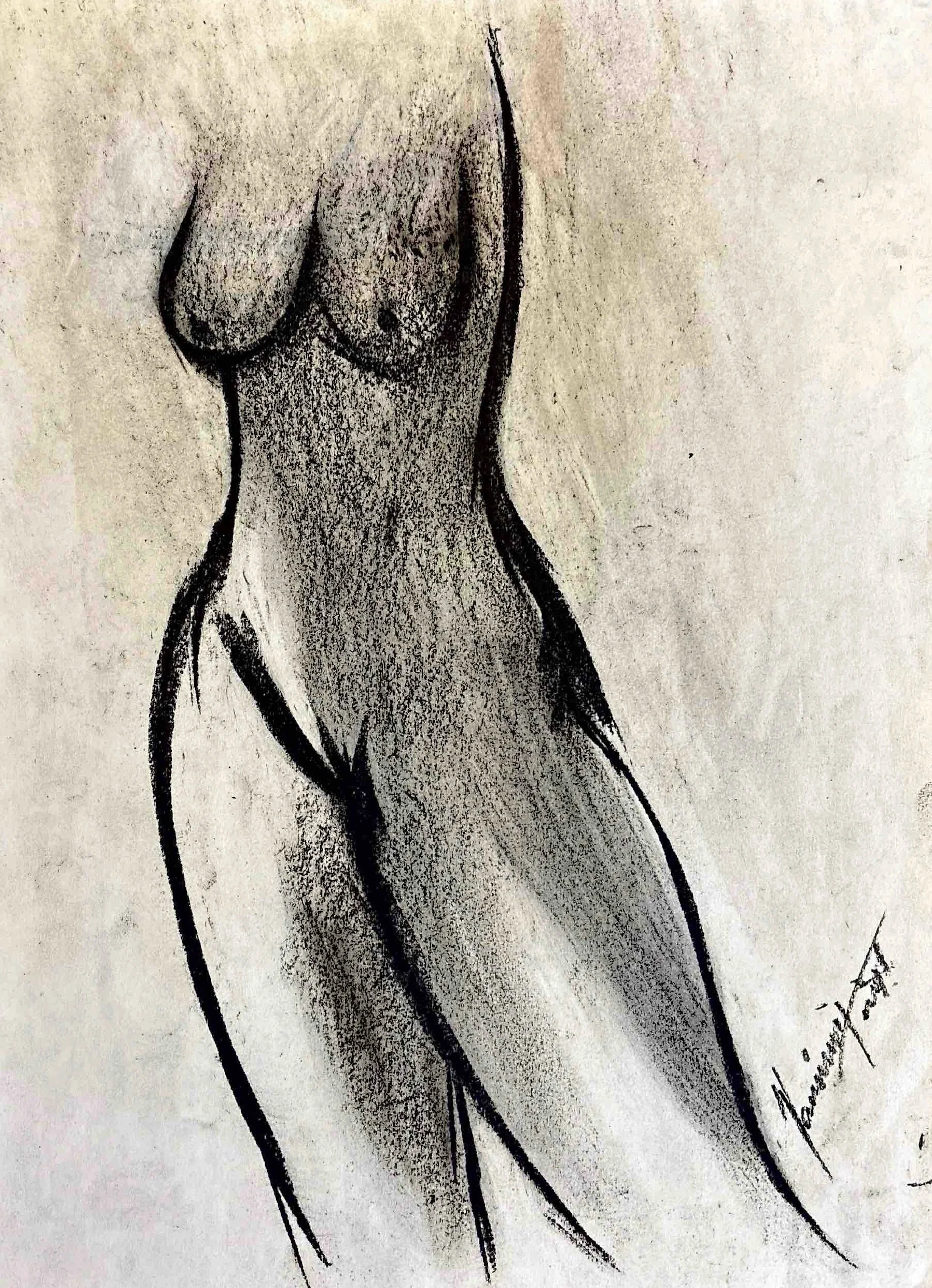 "Technical Warm-ups", charcoal on paper, 11 × 14 in., 2017