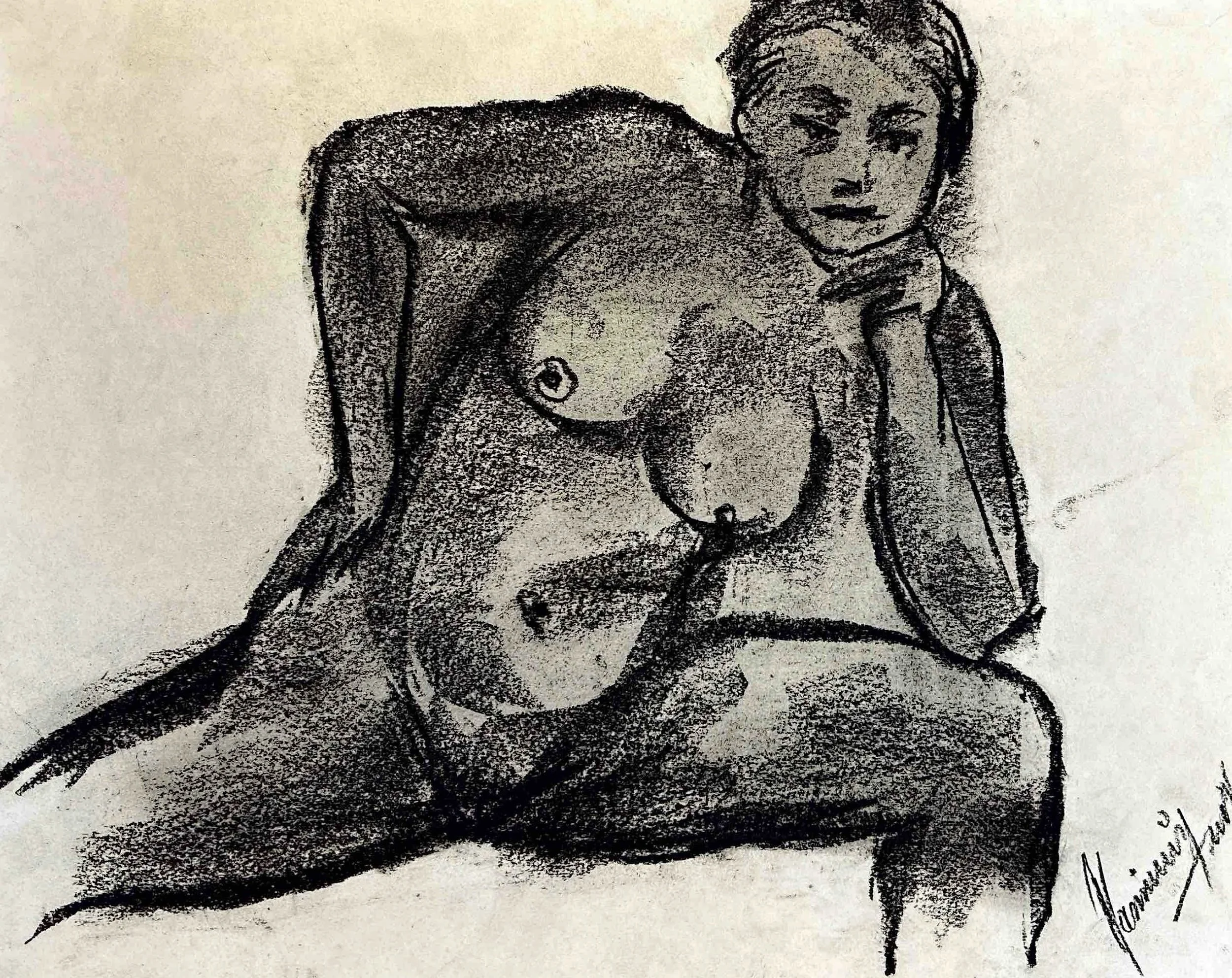 "Technical Warm-ups", charcoal on paper, 11 × 14 in., 2017