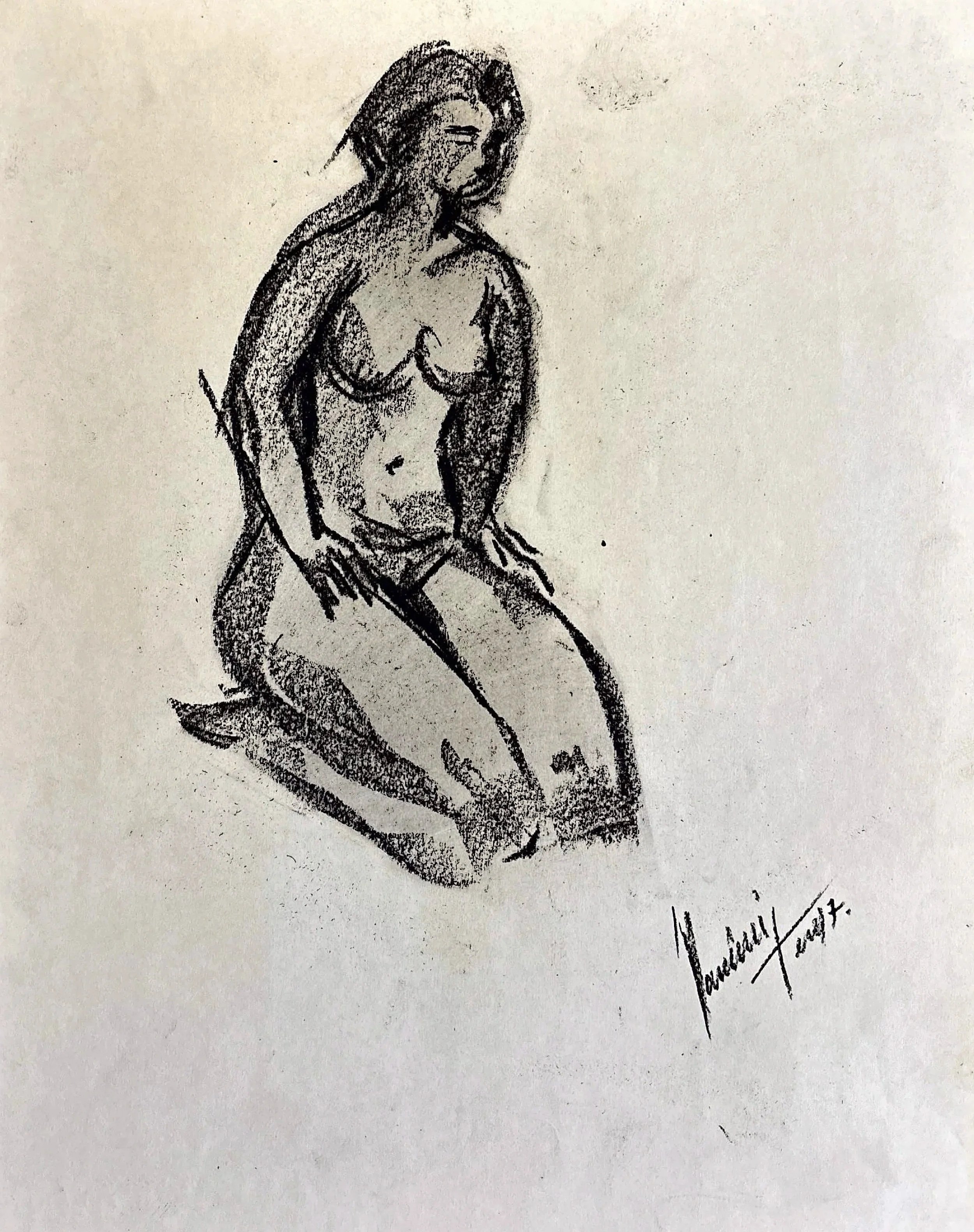 "Technical Warm-ups", charcoal on paper, 11 × 14 in., 2017