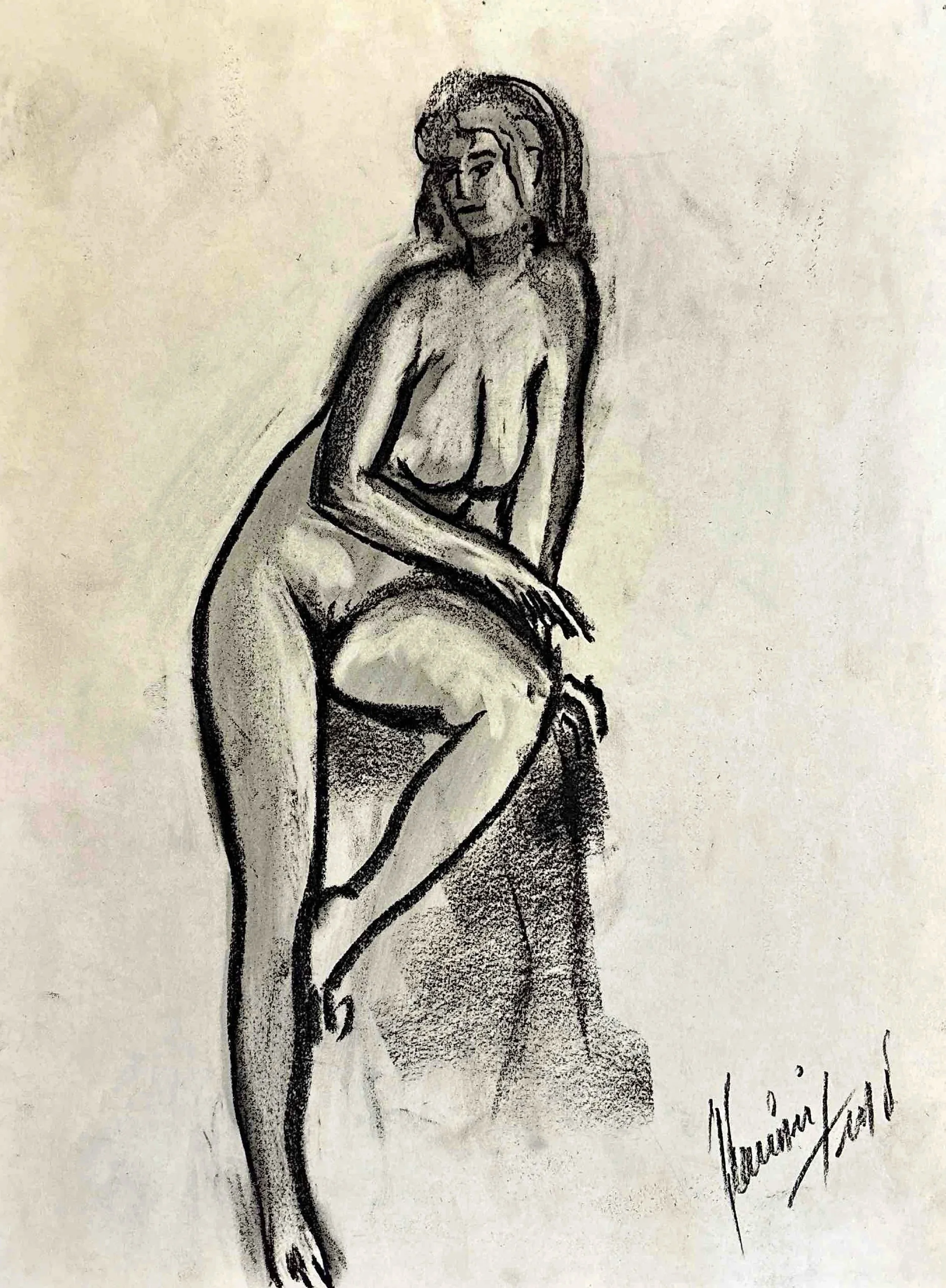 "Technical Warm-ups", charcoal on paper, 11 × 14 in., 2018