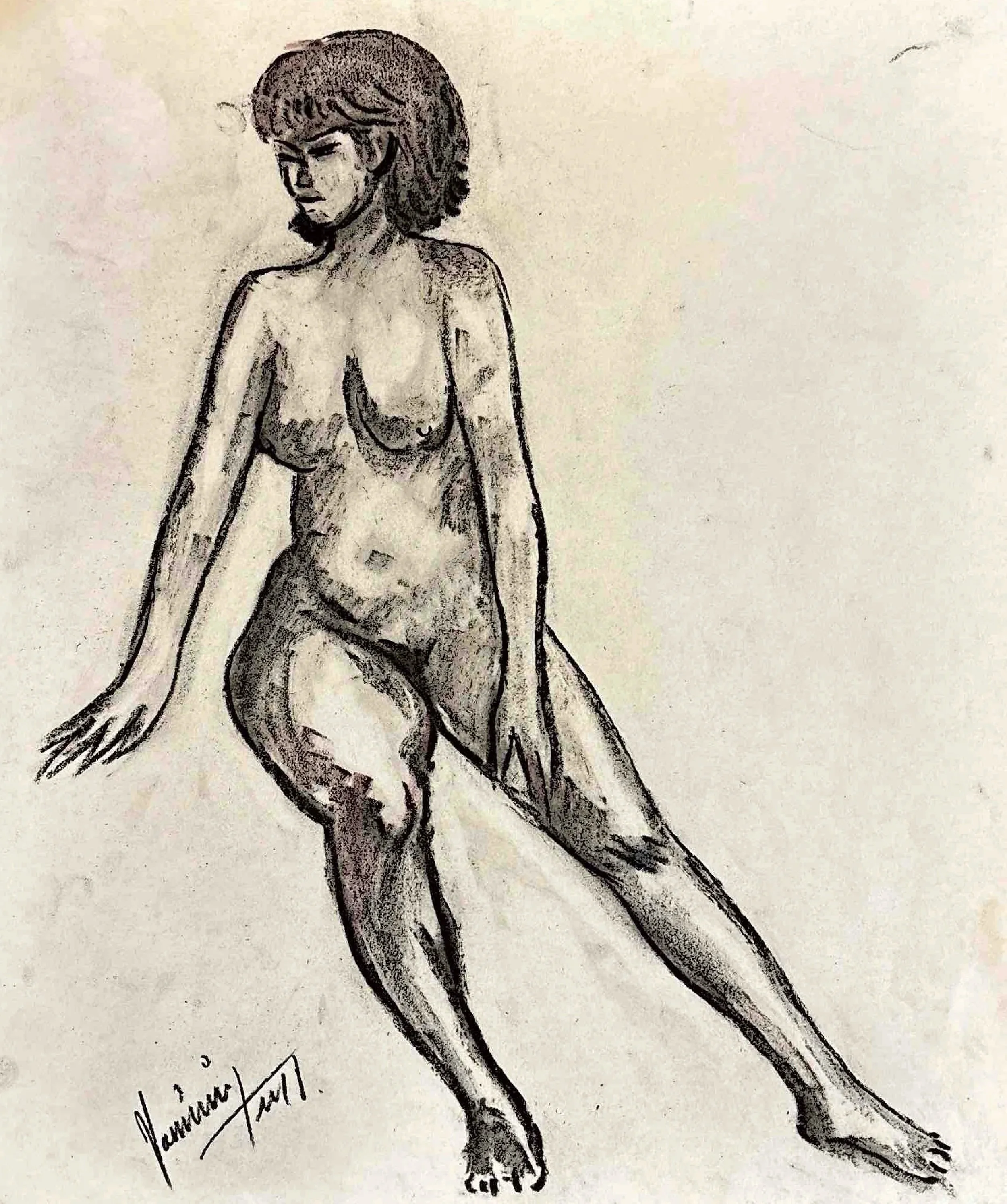 "Technical Warm-ups", charcoal on paper, 11 × 14 in., 2011