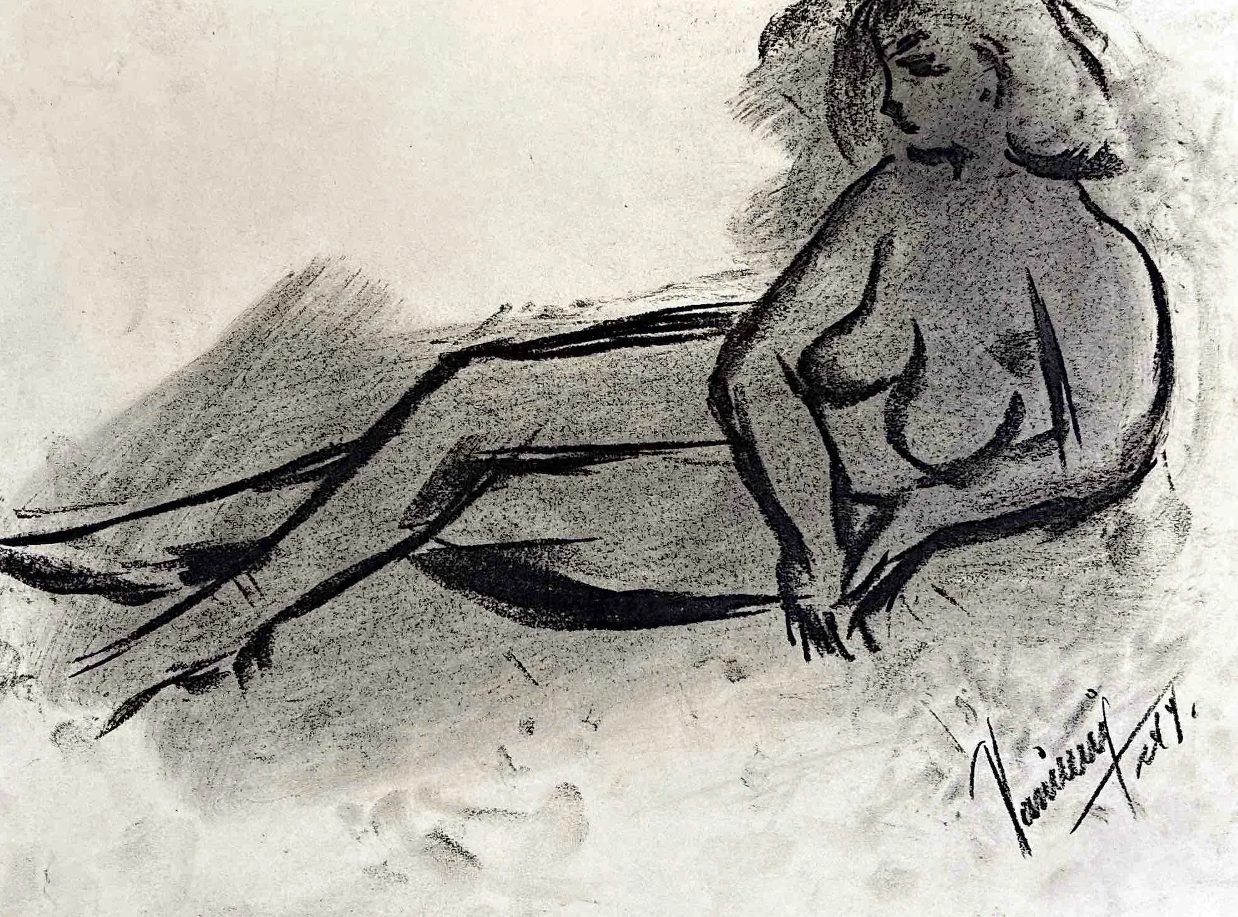 "Technical Warm-ups", charcoal on paper, 11 × 14 in., 2017