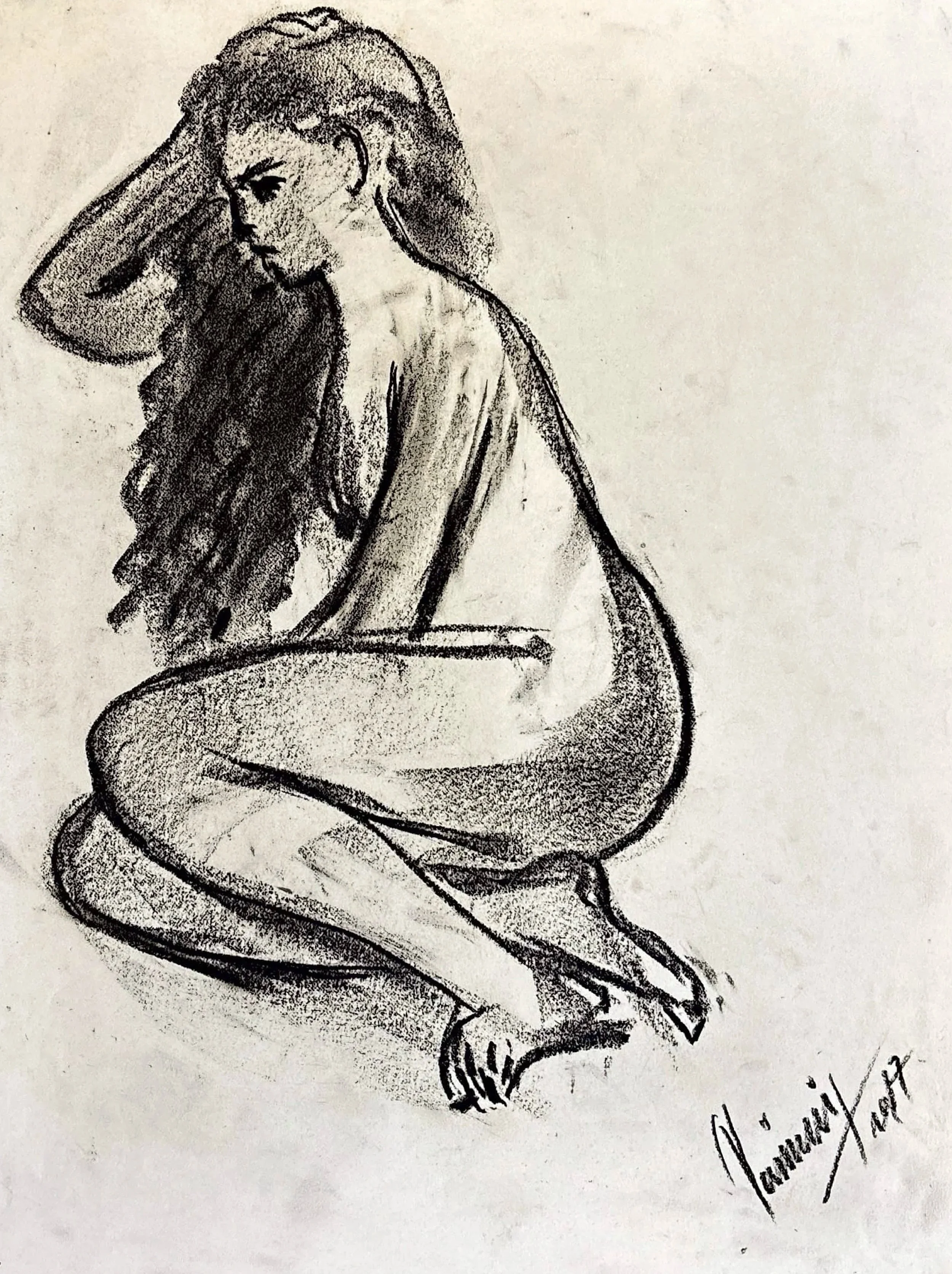 "Technical Warm-ups", charcoal on paper, 11 × 14 in., 2017