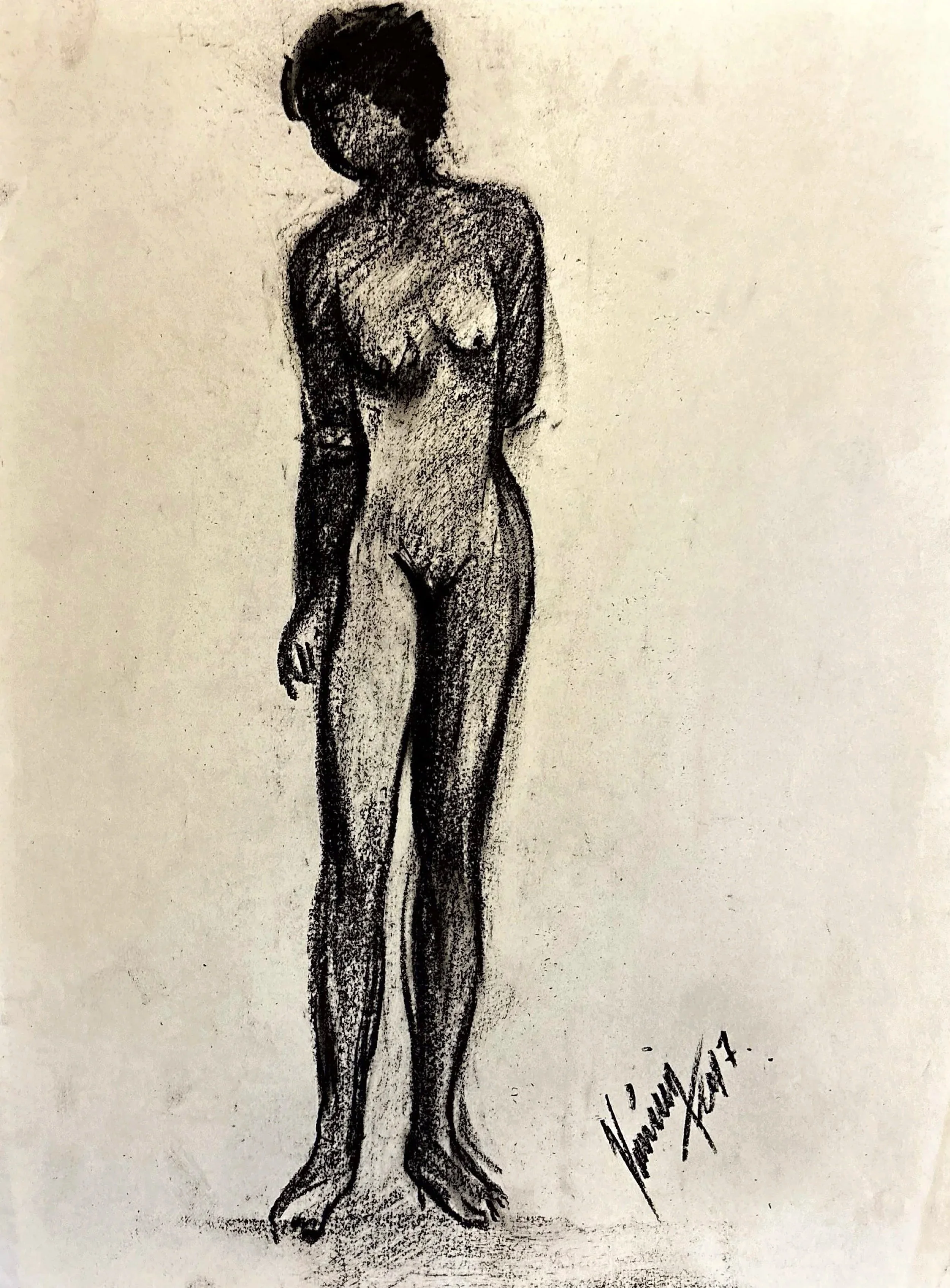 "Technical Warm-ups", charcoal on paper, 11 × 14 in., 2017