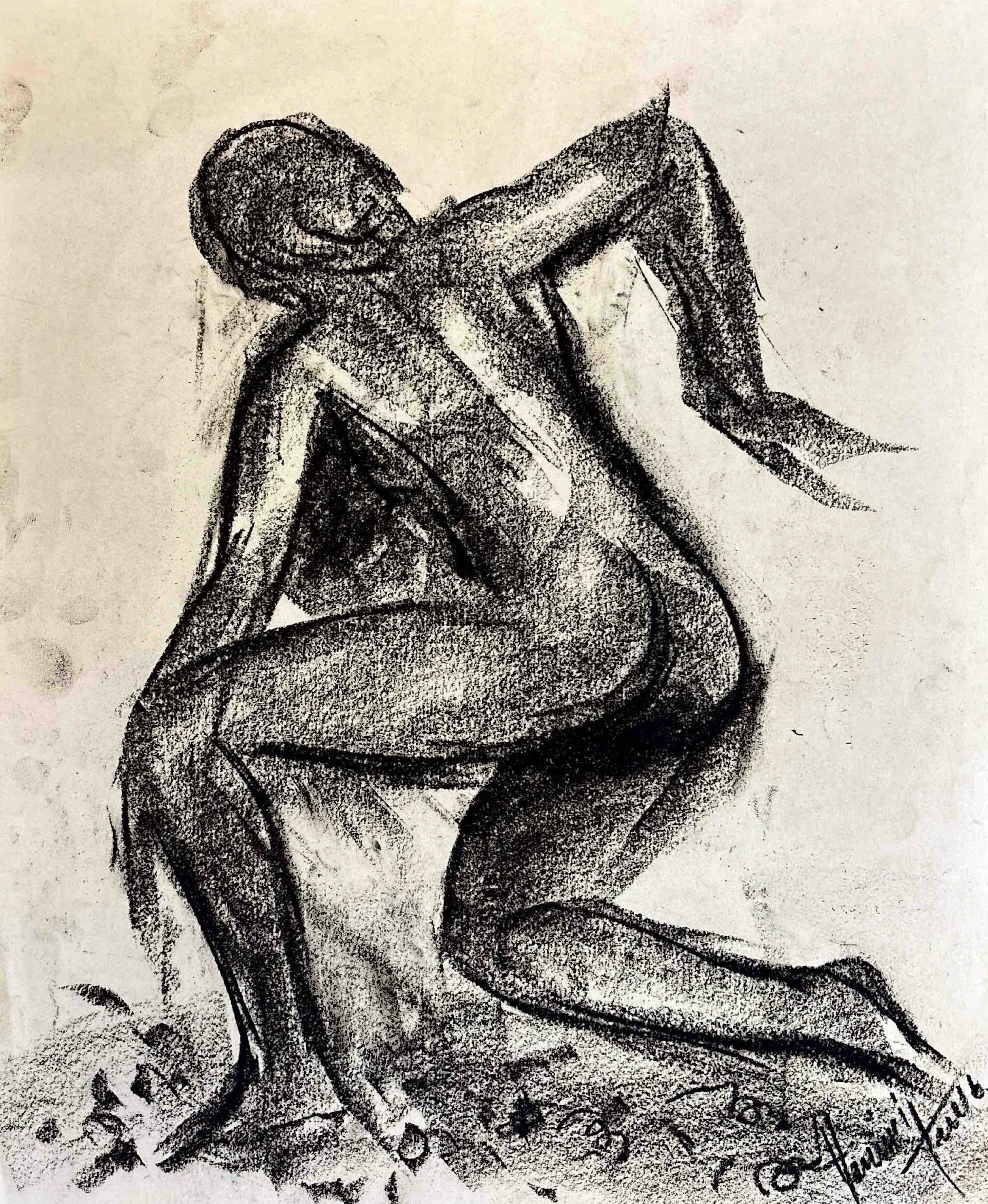 "Technical Warm-ups", charcoal on paper, 11 × 14 in., 2016