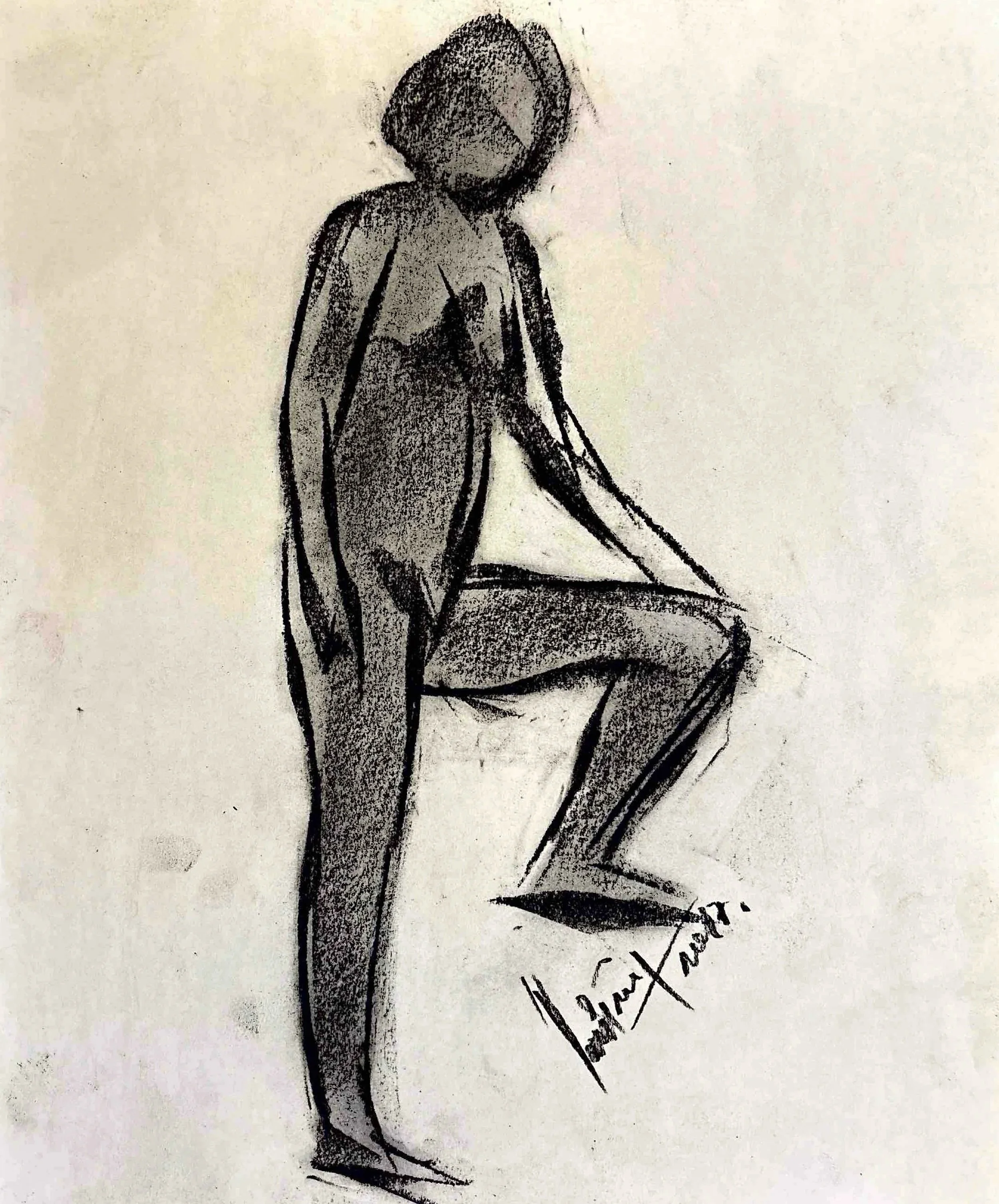 "Technical Warm-ups", charcoal on paper, 11 × 14 in., 2017