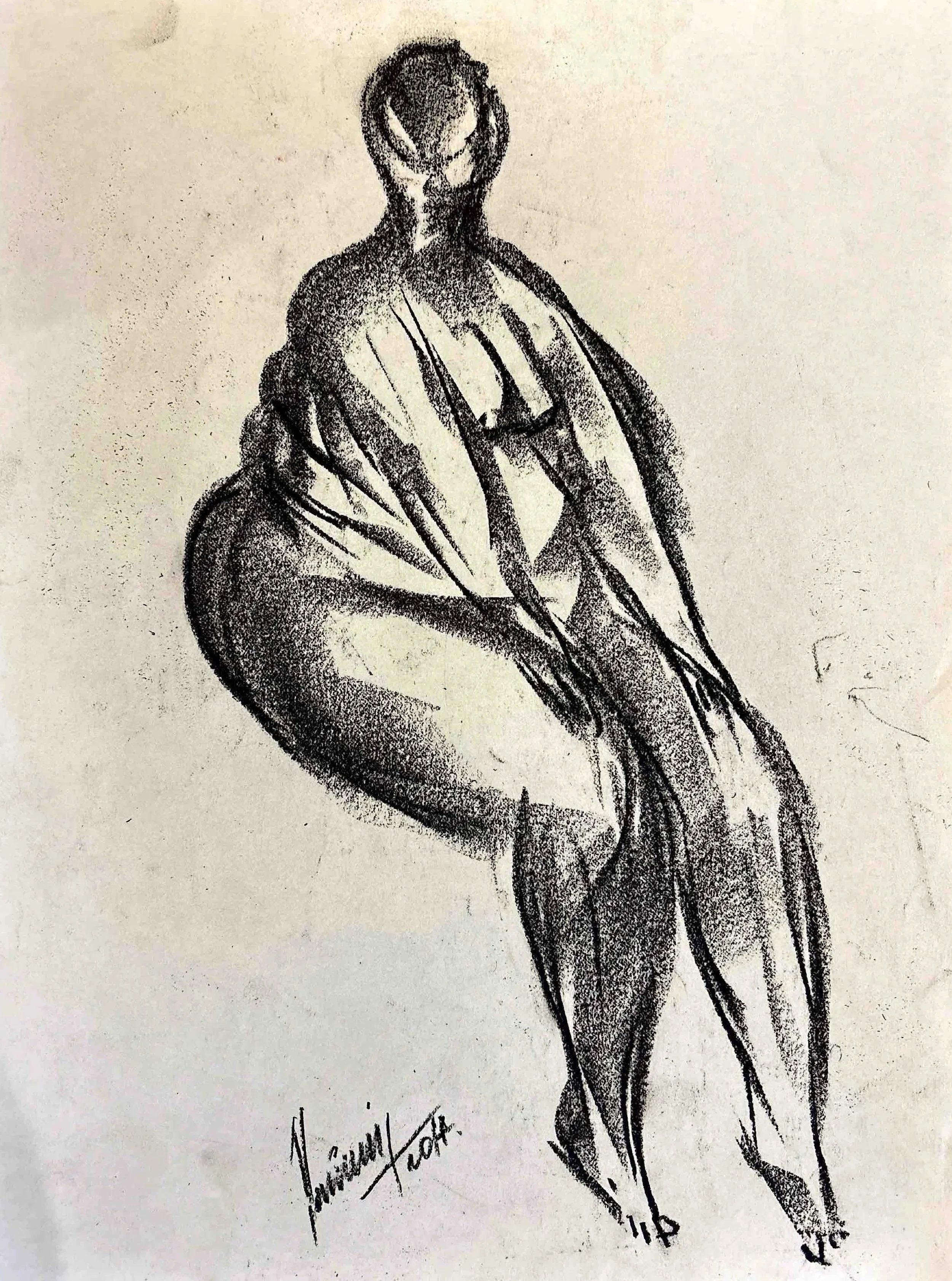 "Technical Warm-ups", charcoal on paper, 11 × 14 in., 2017