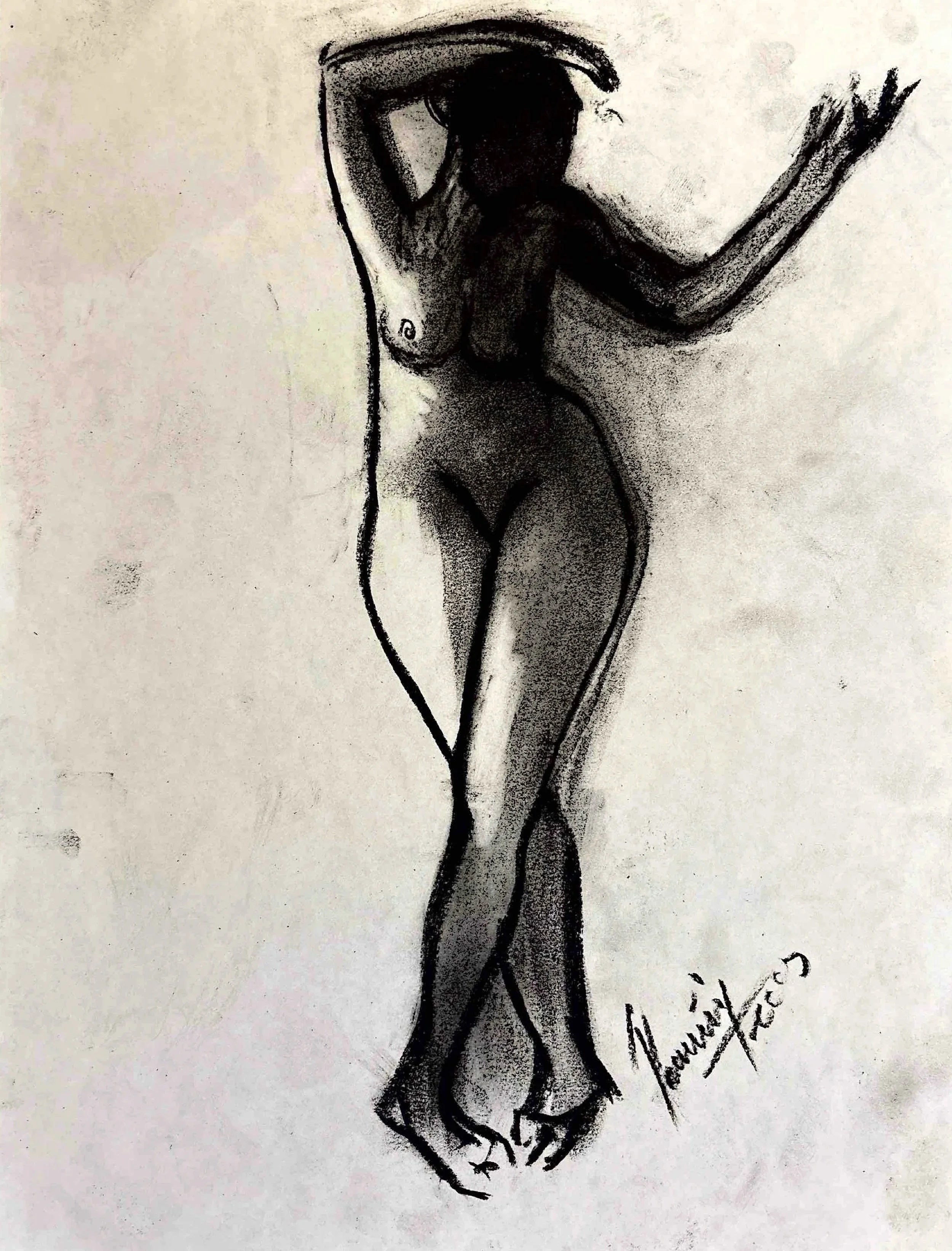"Technical Warm-ups", charcoal on paper, 11 × 14 in., 2007
