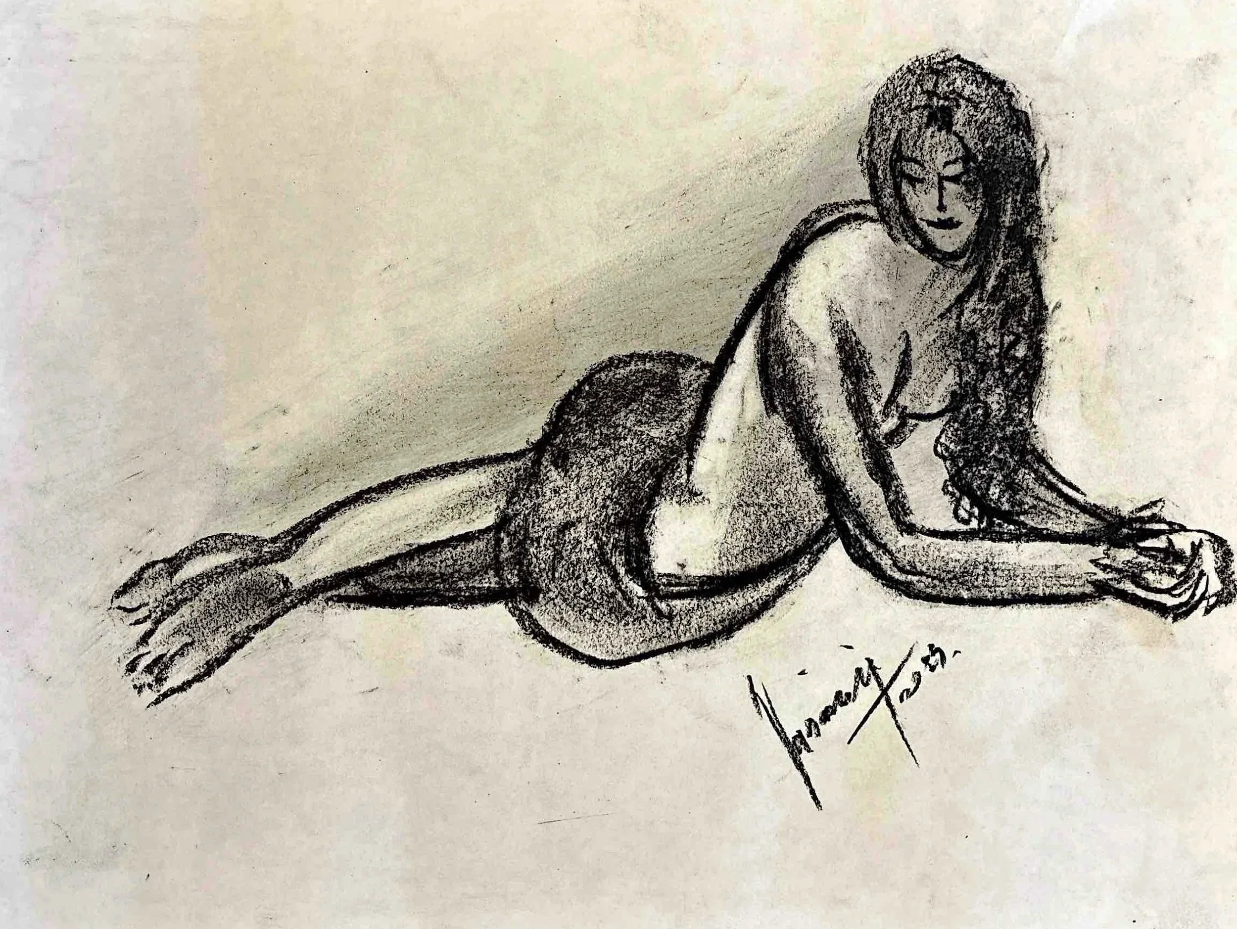 "Technical Warm-ups", charcoal on paper, 11 × 14 in., 2023