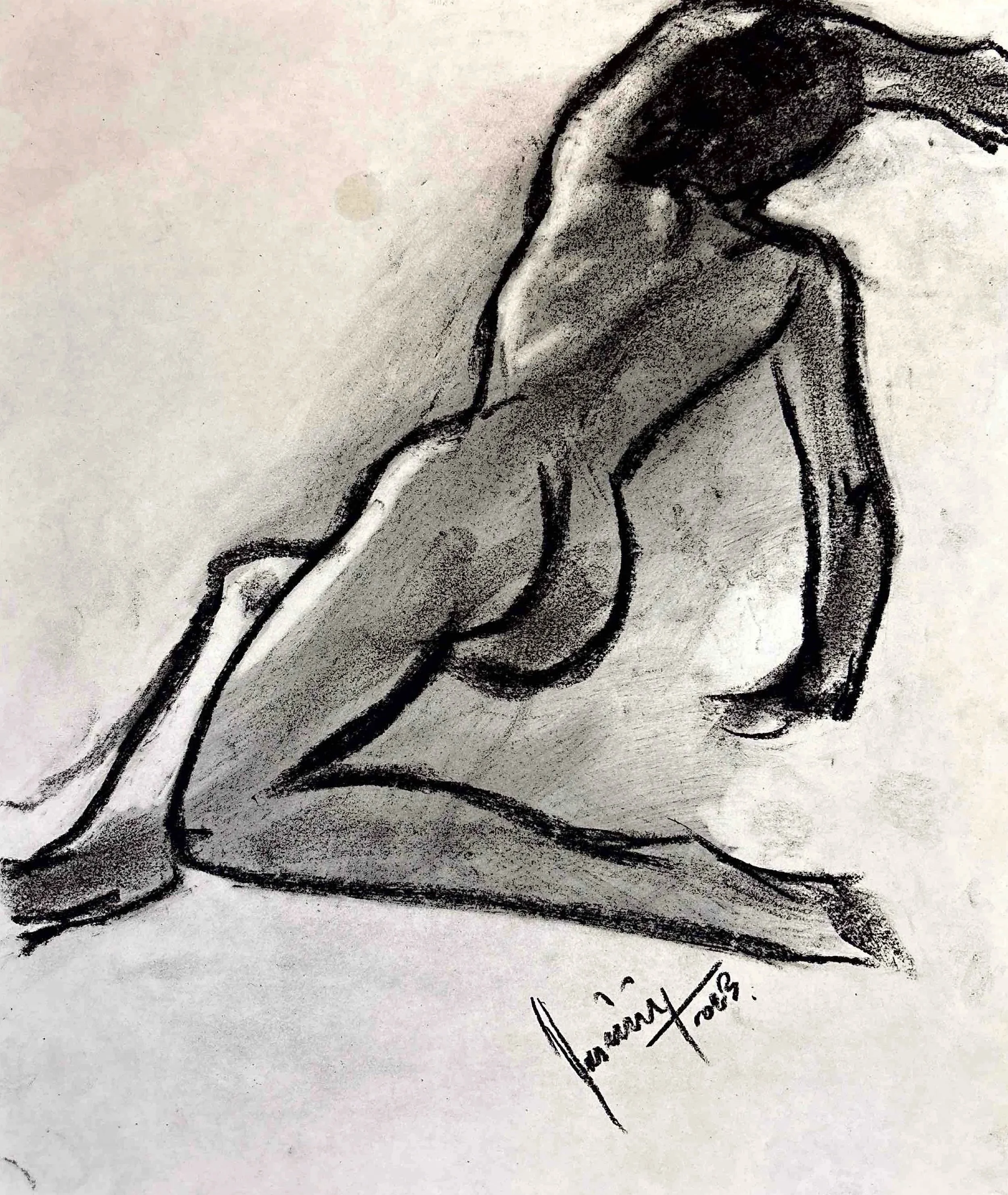 "Technical Warm-ups", charcoal on paper, 11 × 14 in., 2023