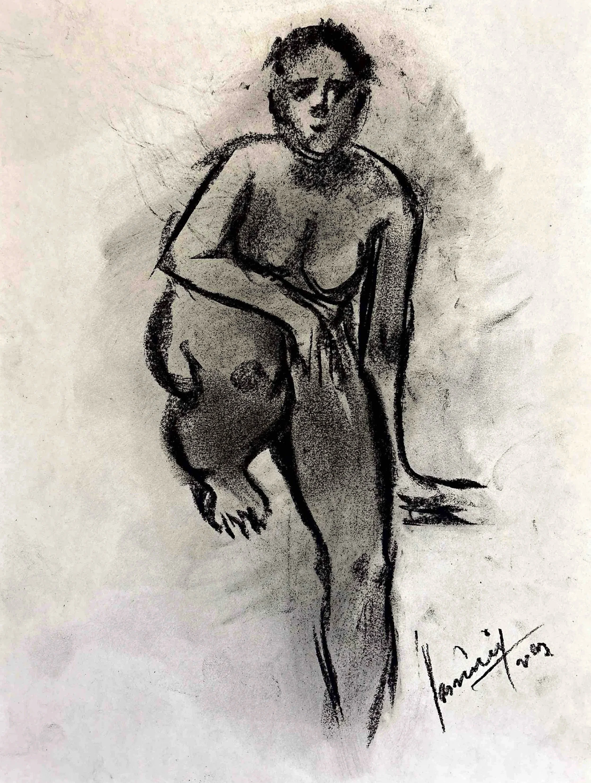 "Technical Warm-ups", charcoal on paper, 11 × 14 in., 2023