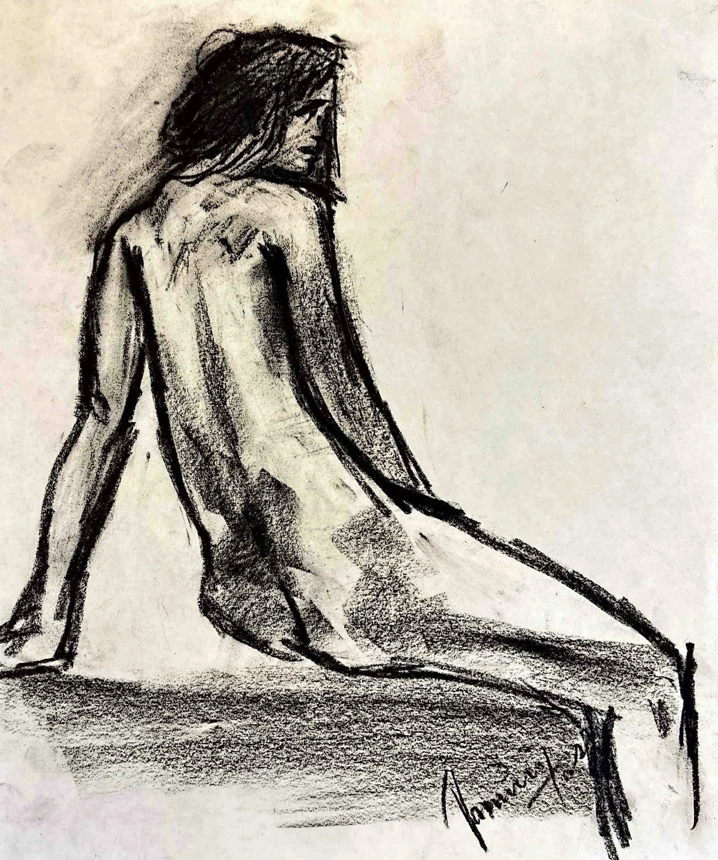 "Technical Warm-ups", charcoal on paper, 11 × 14 in., 2023