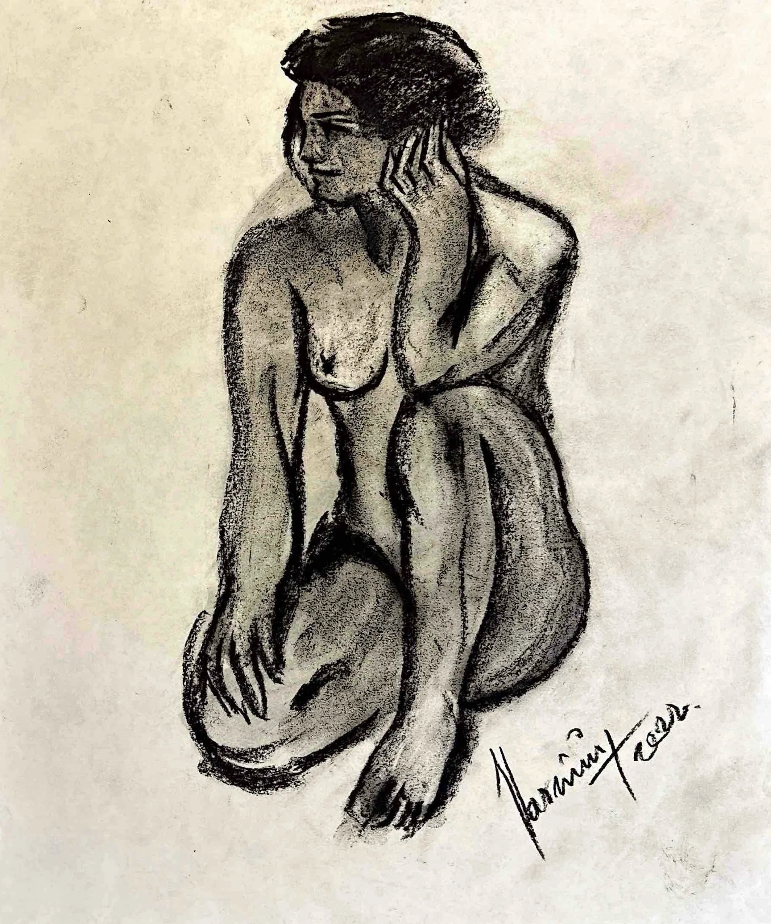 "Technical Warm-ups", charcoal on paper, 11 × 14 in., 2022