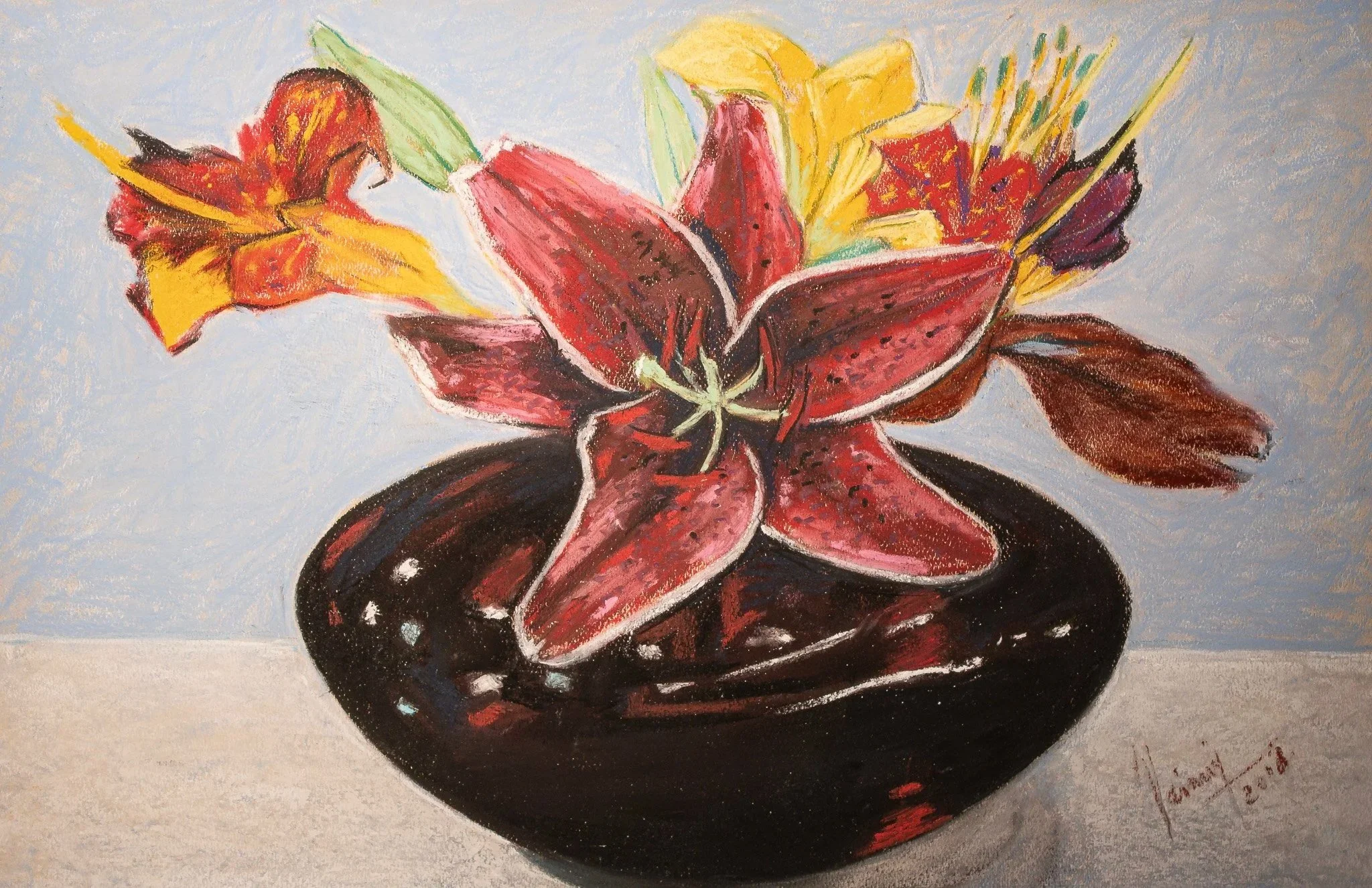 "Botanical Series", pastel on paper, 12 × 18 in., 2018