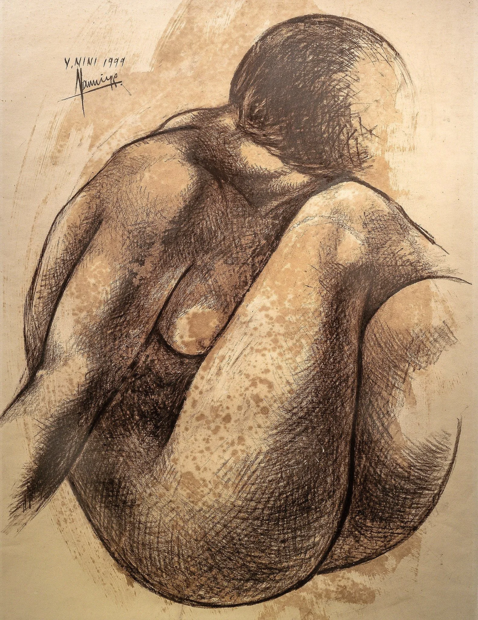 "Coil", pencil on paper, 22 × 28 in., 1999