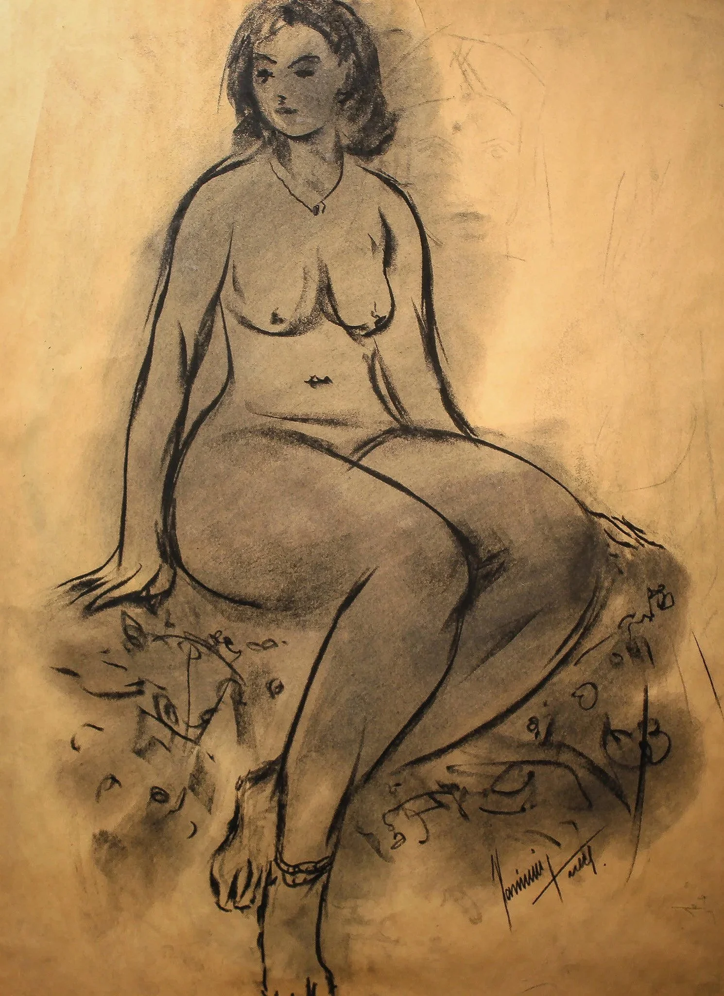 "Live Figure Studies", charcoal on paper, 18 × 24 in., 2014