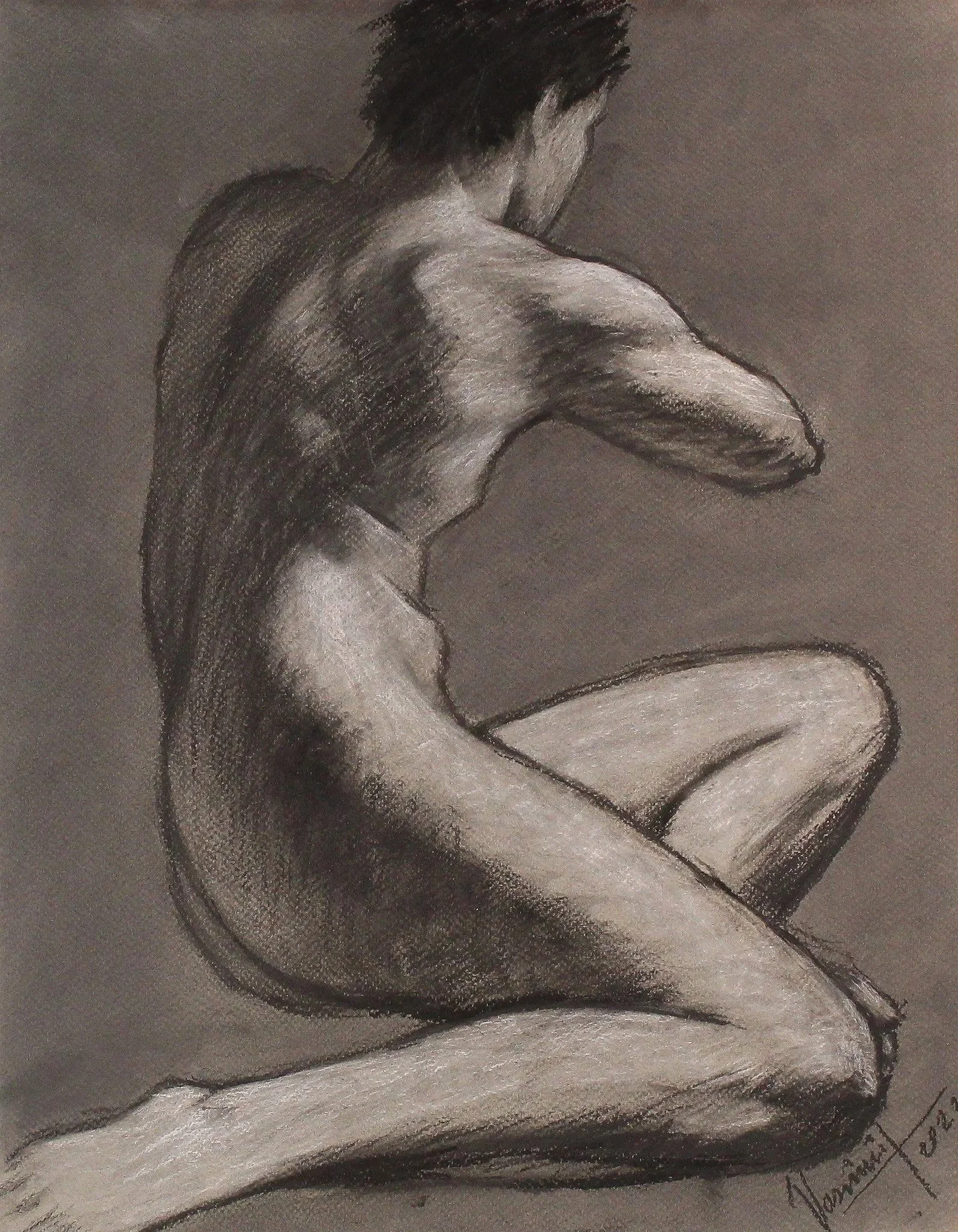 "Anatomy", pencil on paper, 14 × 18 in., 2022