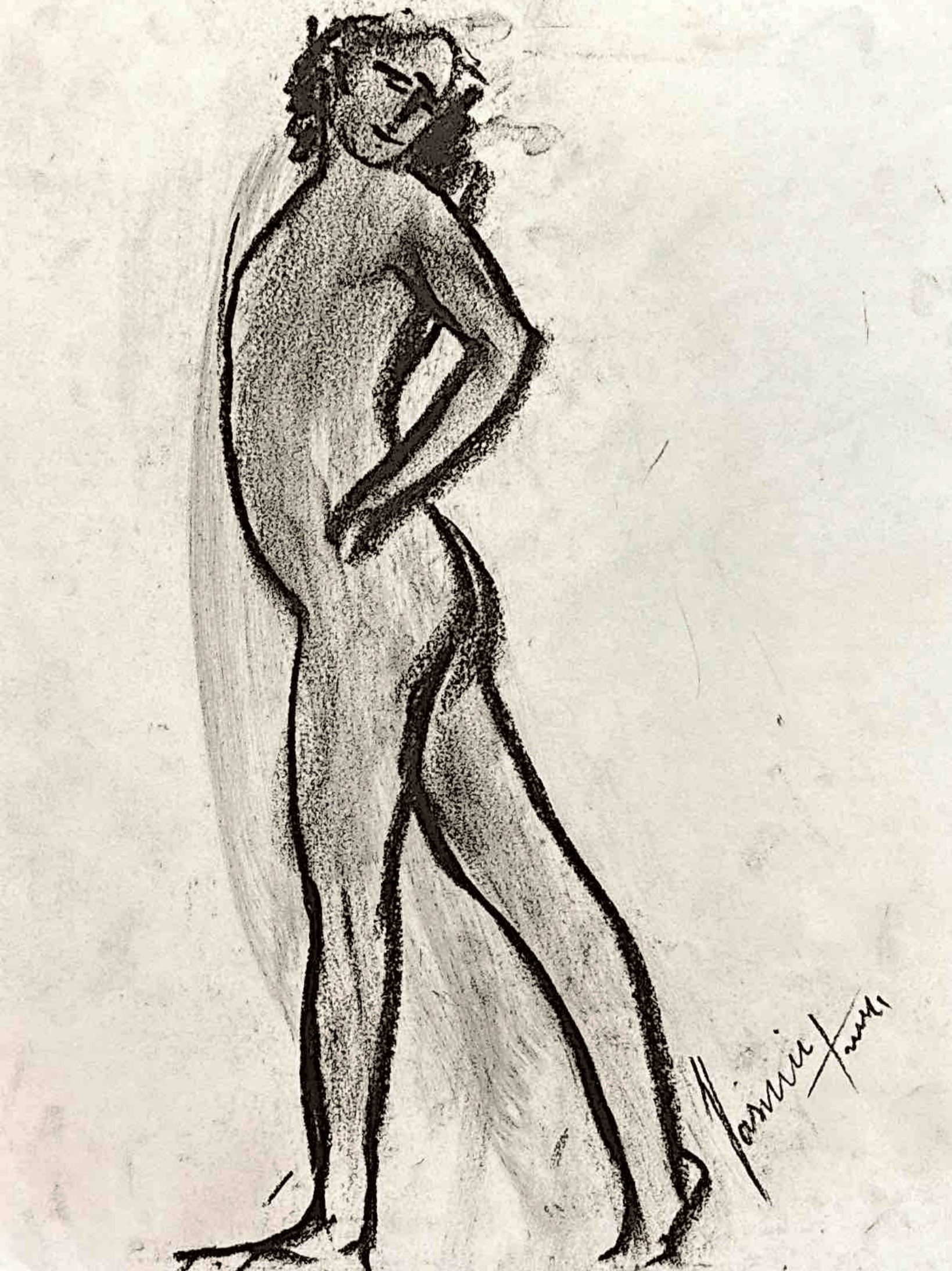 "Technical Warm-ups", charcoal on paper, 9 × 11.75 in., 2024