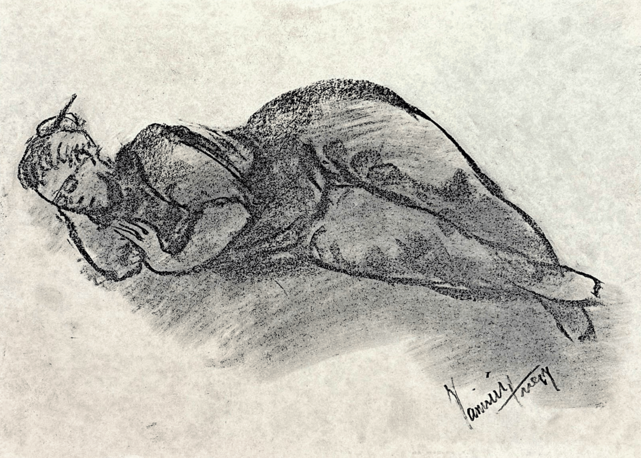 "Technical Warm-ups", charcoal on paper, 9 × 11.75 in., 2017