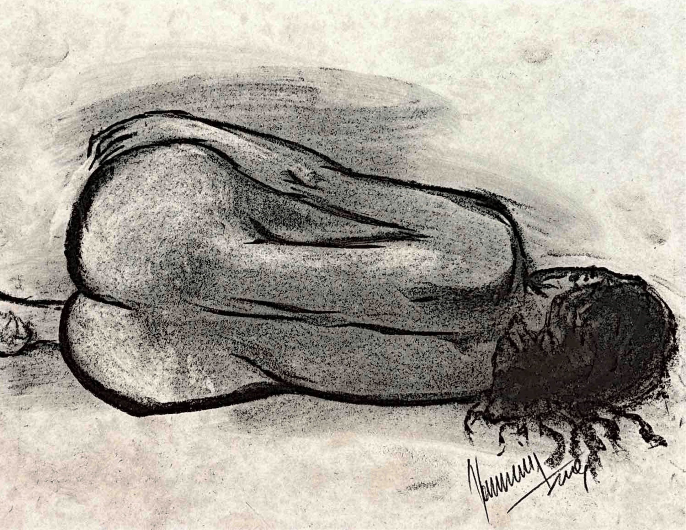 "Technical Warm-ups", charcoal on paper, 9 × 11.75 in., 2017