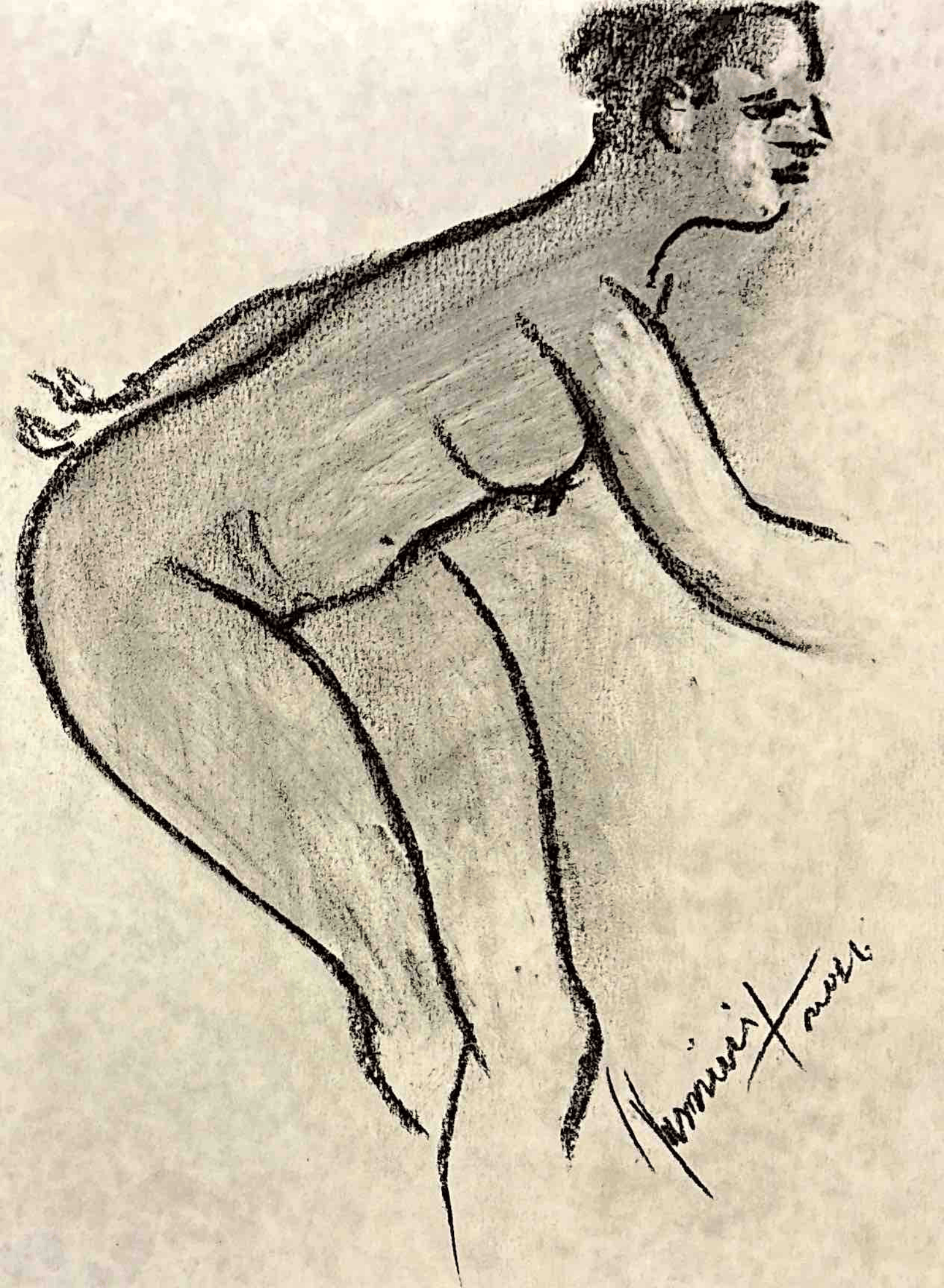 "Technical Warm-ups", charcoal on paper, 9 × 11.75 in., 2024