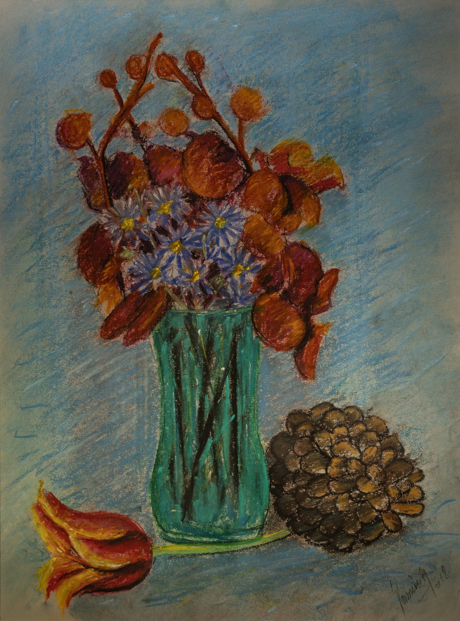 "Botanical Series", pastel on paper, 18 × 24 in., 2018