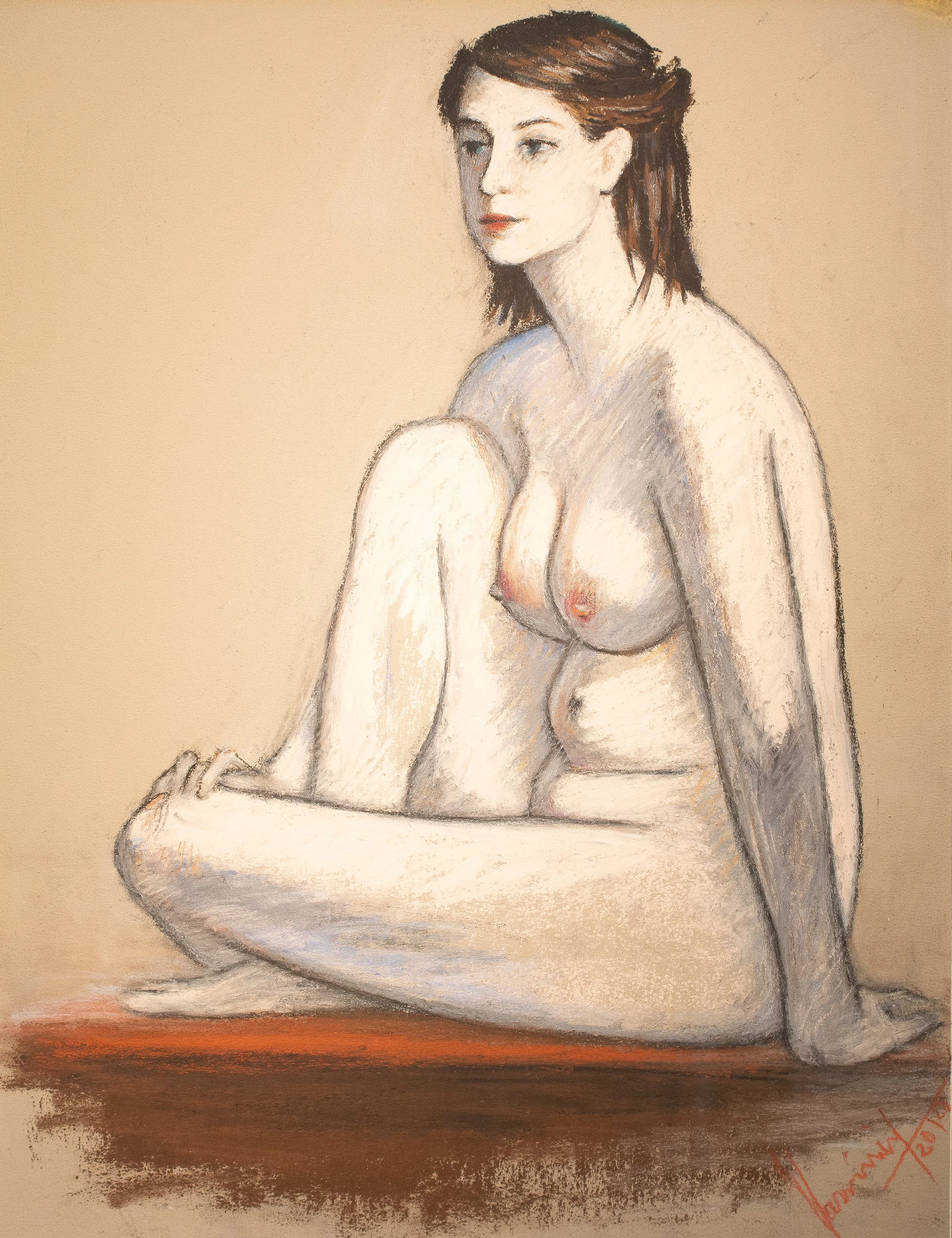 "Live Figure Studies", pastel on paper, 10 × 13 in., 2014