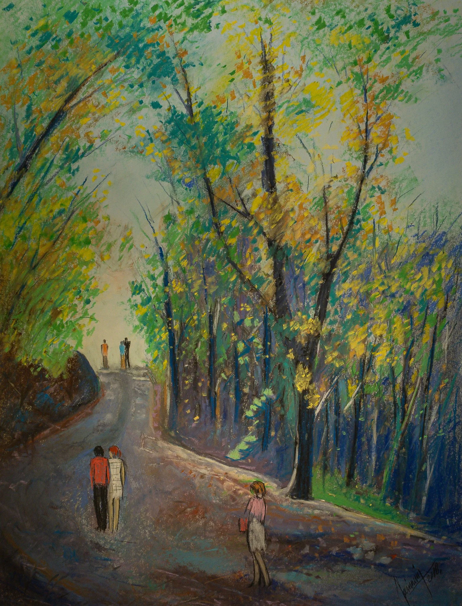 "Wander", pastel on paper, 23 × 30 in., 2018