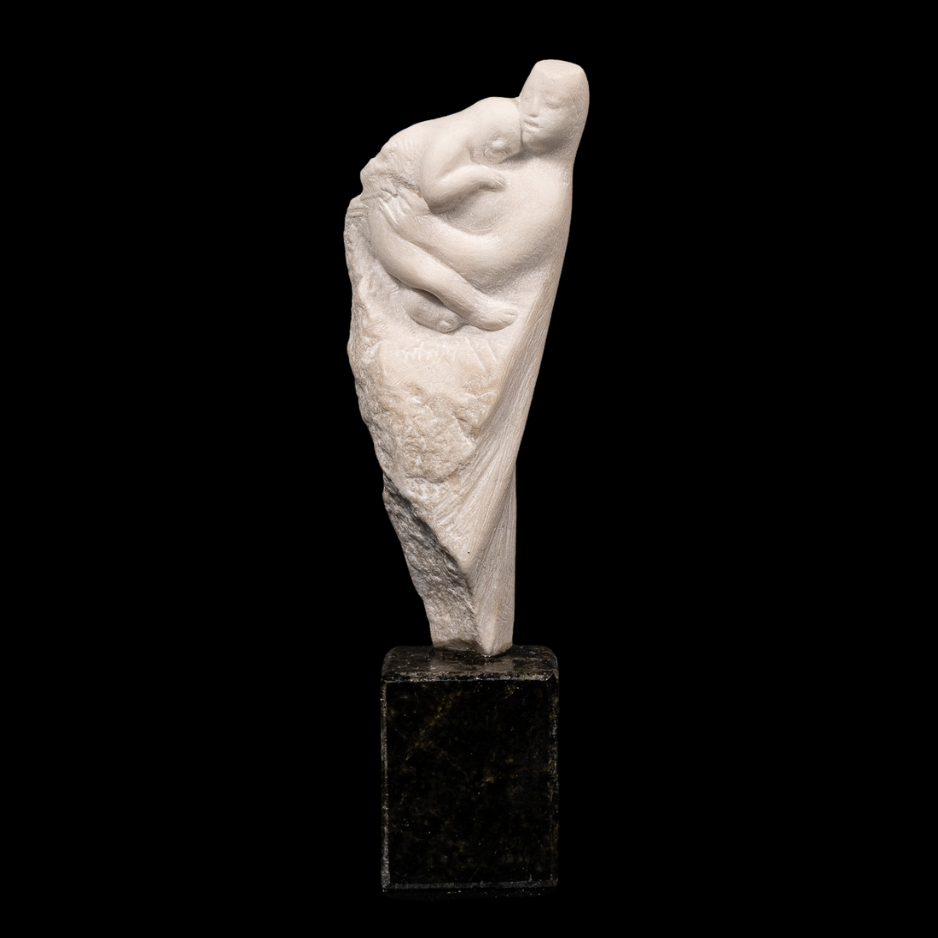 "Origin", marble on granite base, 6 × 2 × 1.5 in., 2025