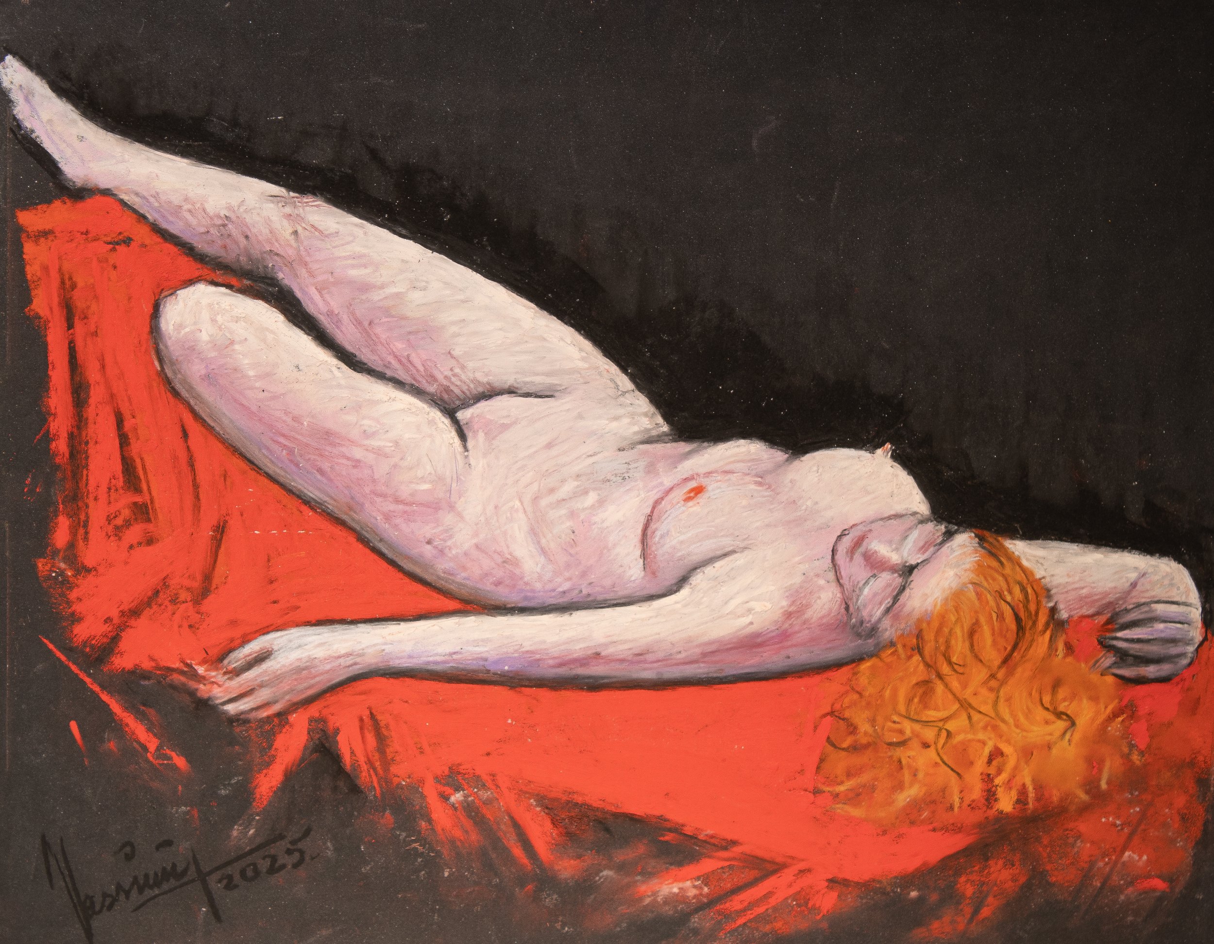 "Live Figure Studies", pastel on paper, 9 × 11 in., 2025