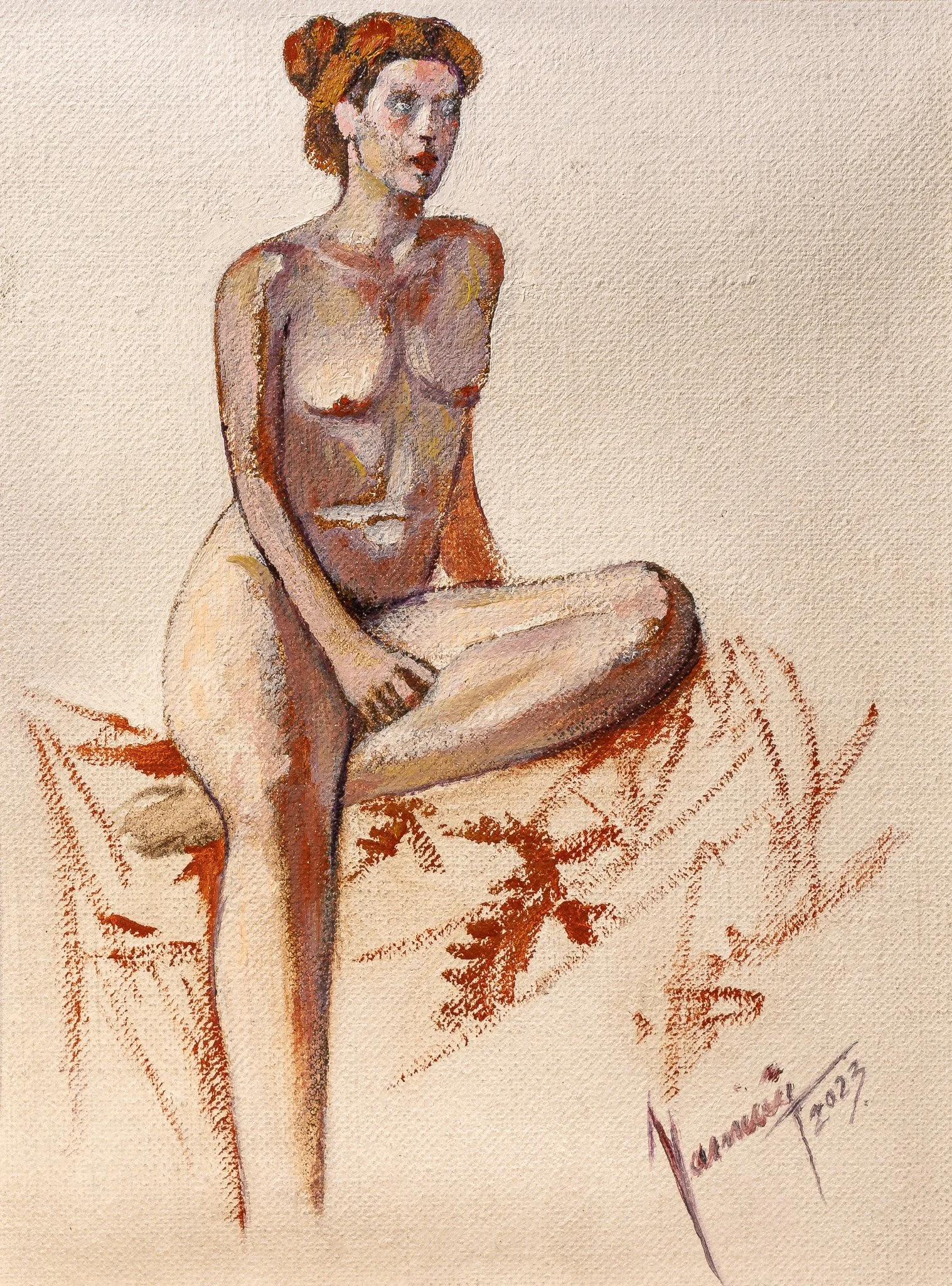 "Live Figure Studies", oil on canvas, 9.5 × 12.5 in., 2023