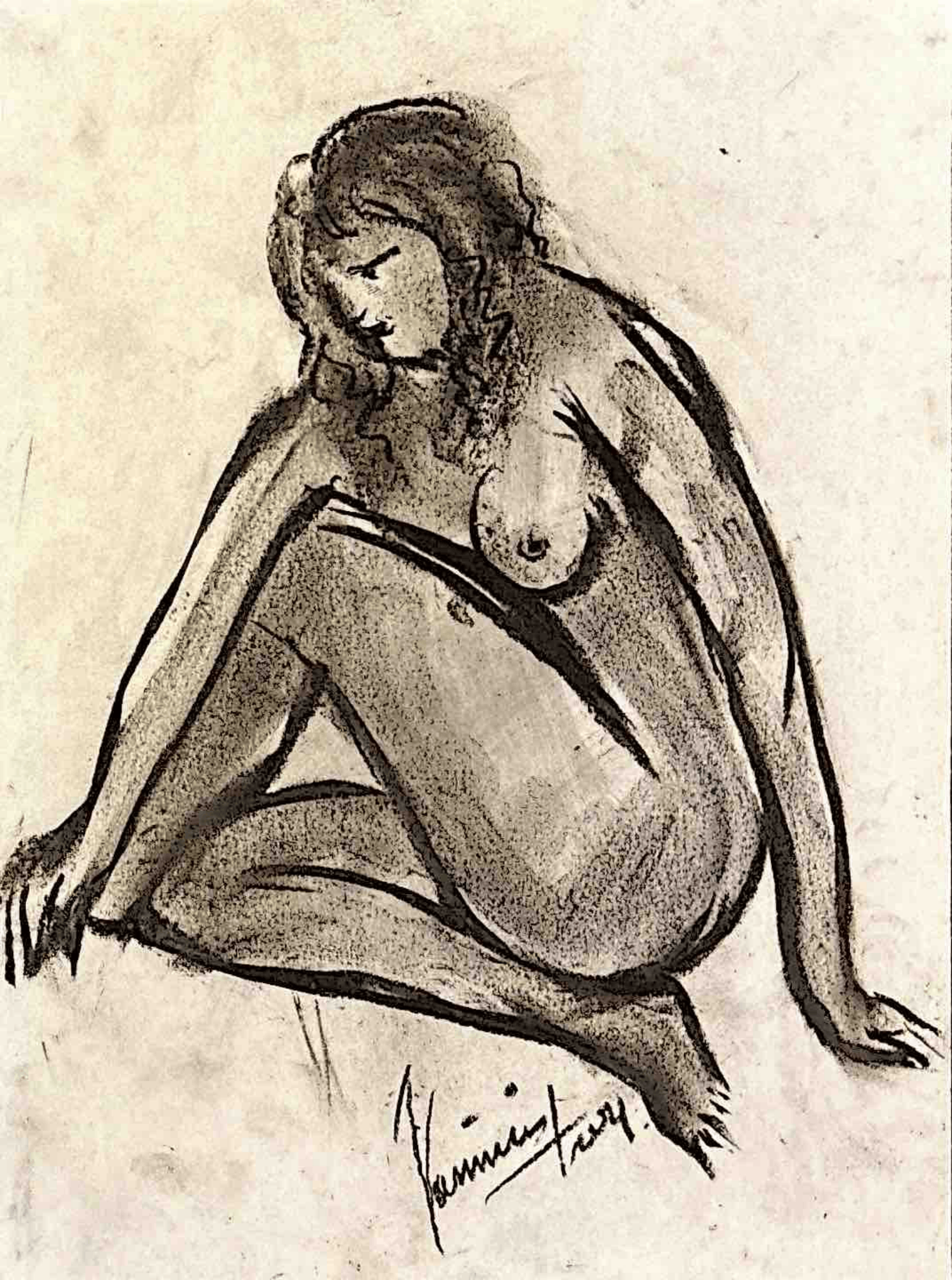 "Technical Warm-ups", charcoal on paper, 9 × 11.75 in., 2024