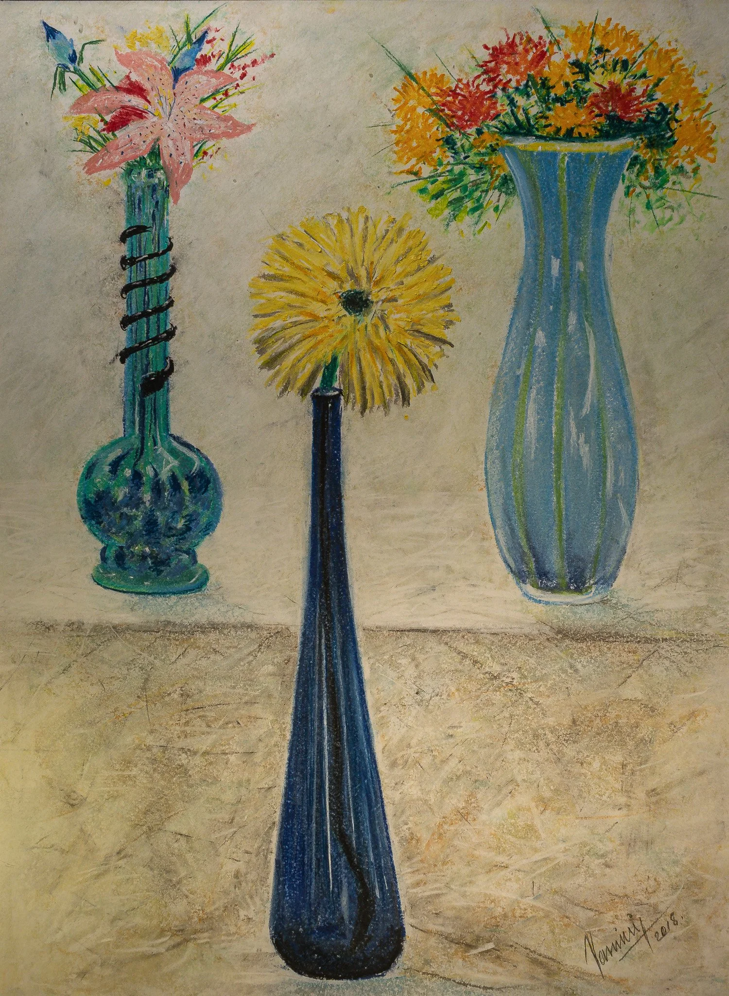 "Botanical Series", pastel on paper, 18 × 24 in., 2018