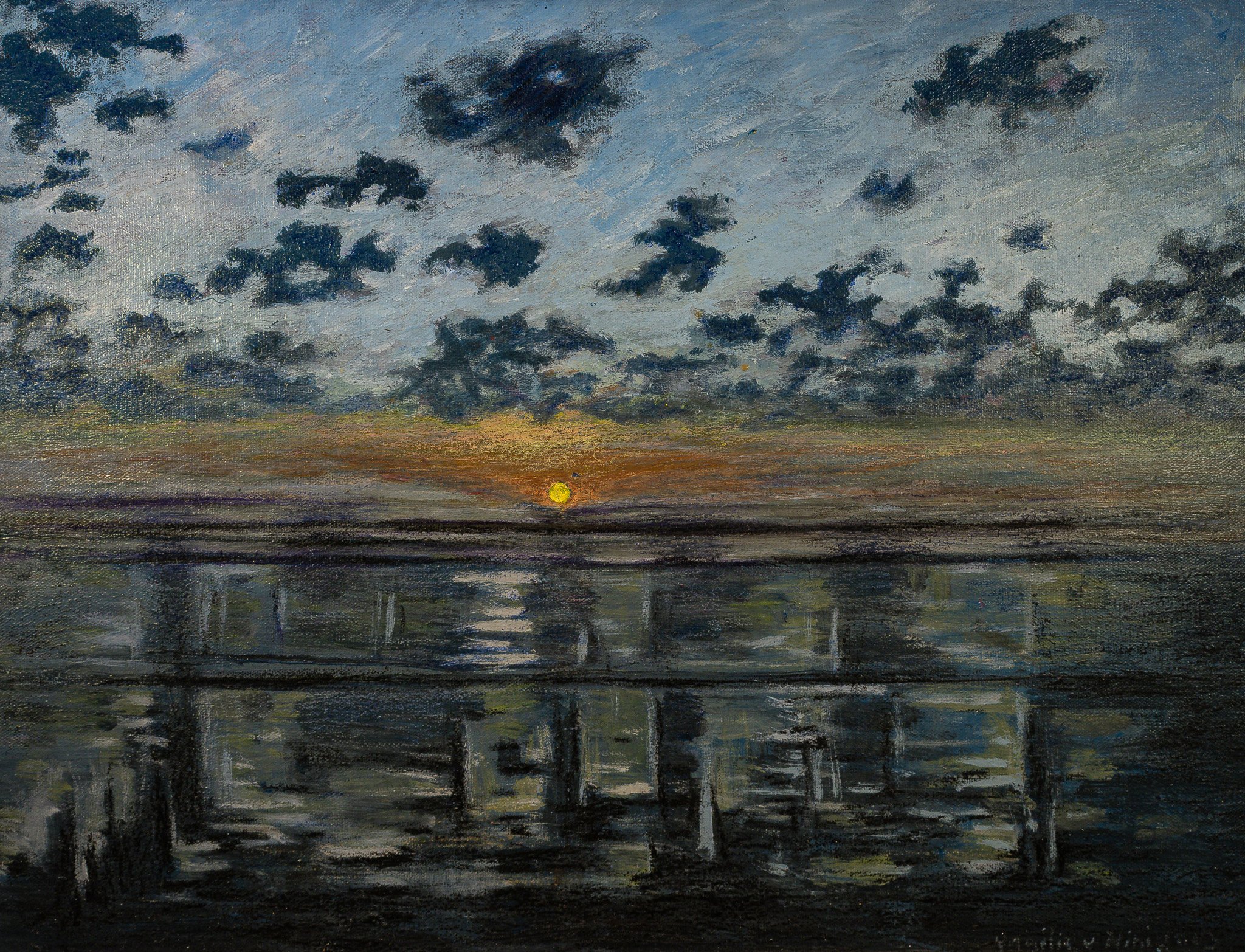 "The Dying Sun", acrylic on canvas, 16 × 20 in., 2013