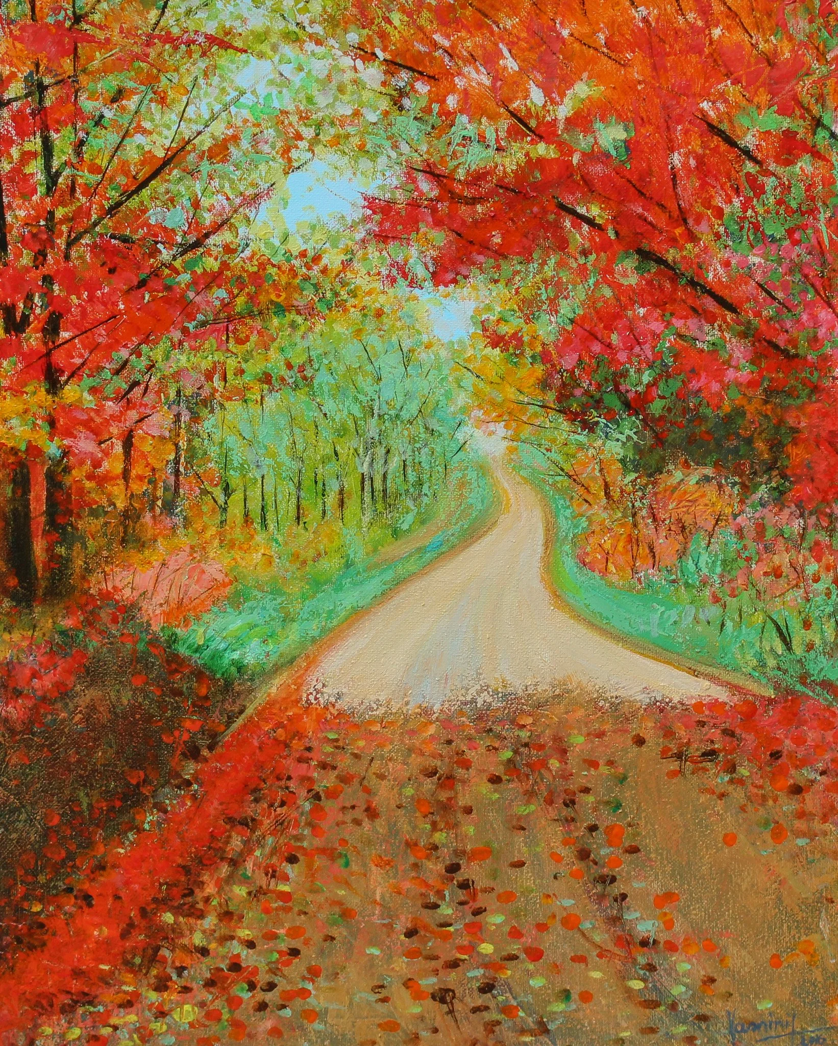 "Golden Passage", acrylic on canvas, 16 × 20 in., 2016