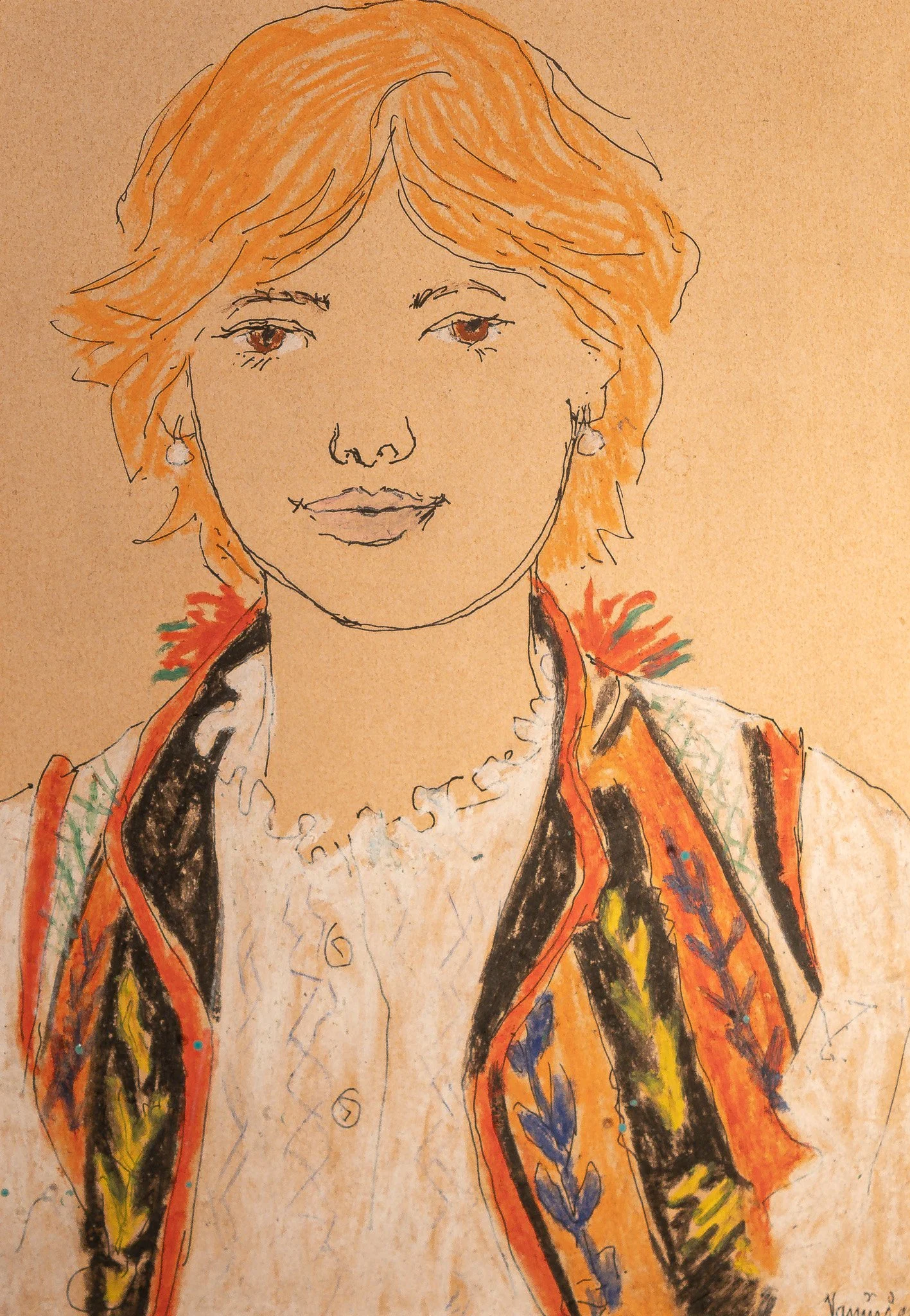 "Illyrian Roots II", mixed media on paper, 6.5 × 9 in., 1983