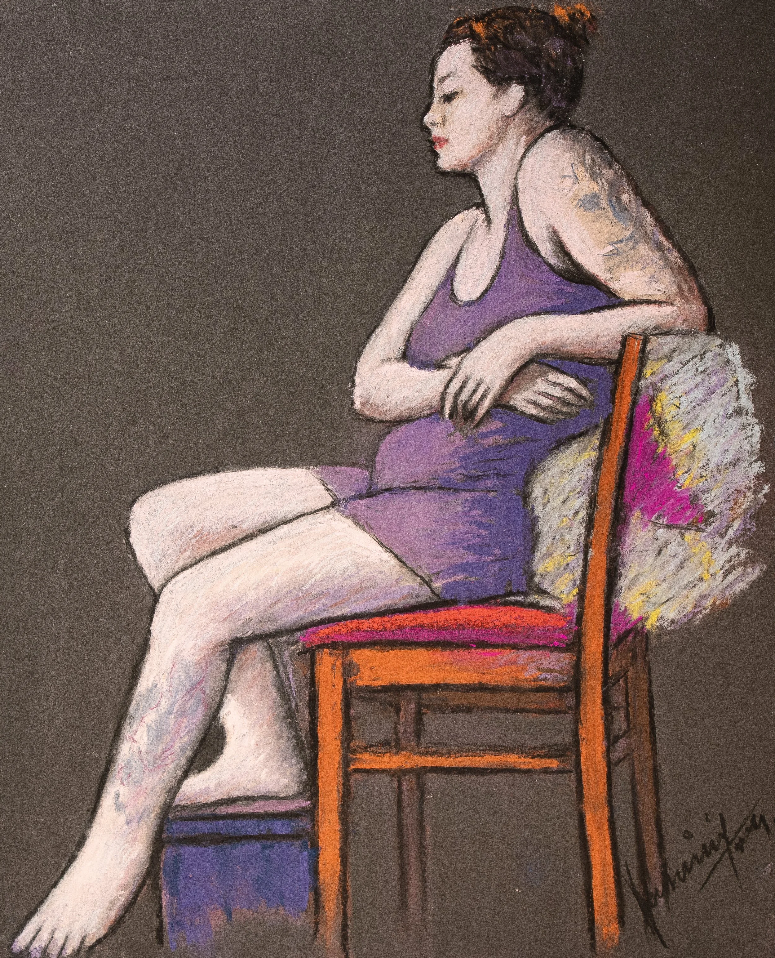 "Live Figure Studies", pastel on paper, 9 × 11 in., 2024