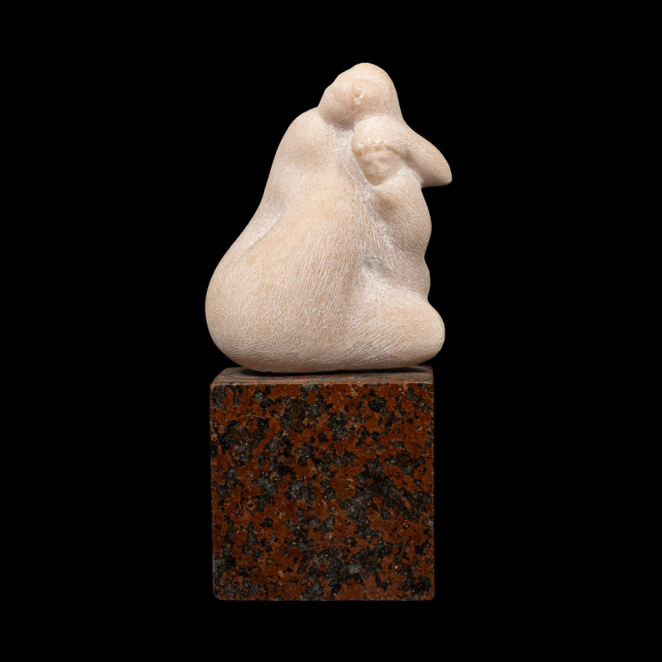 "Eternal Bond", alabaster on granite base, 9.5 × 5 × 3 in., 1998