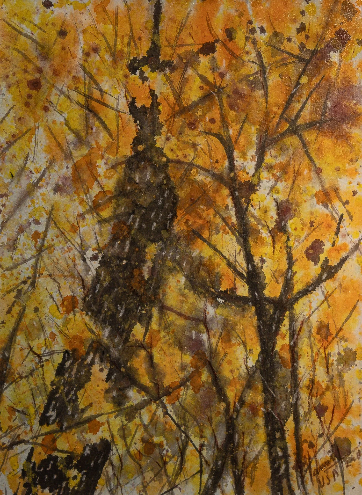 "Speckled Gold", watercolor on paper, 9 × 12 in., 2004
