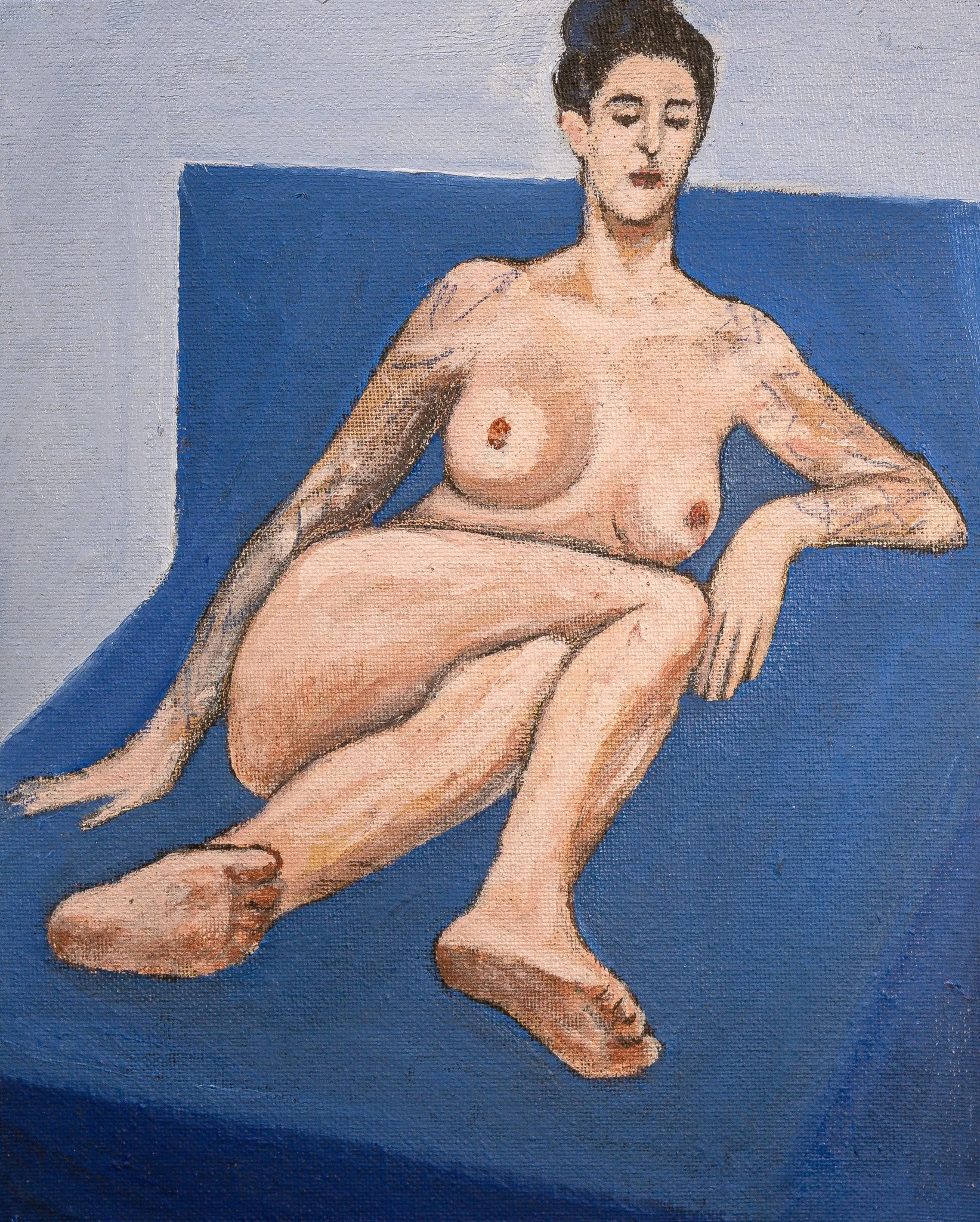 "Live Figure Studies", acrylic on canvas, 8 × 10 in., 2018