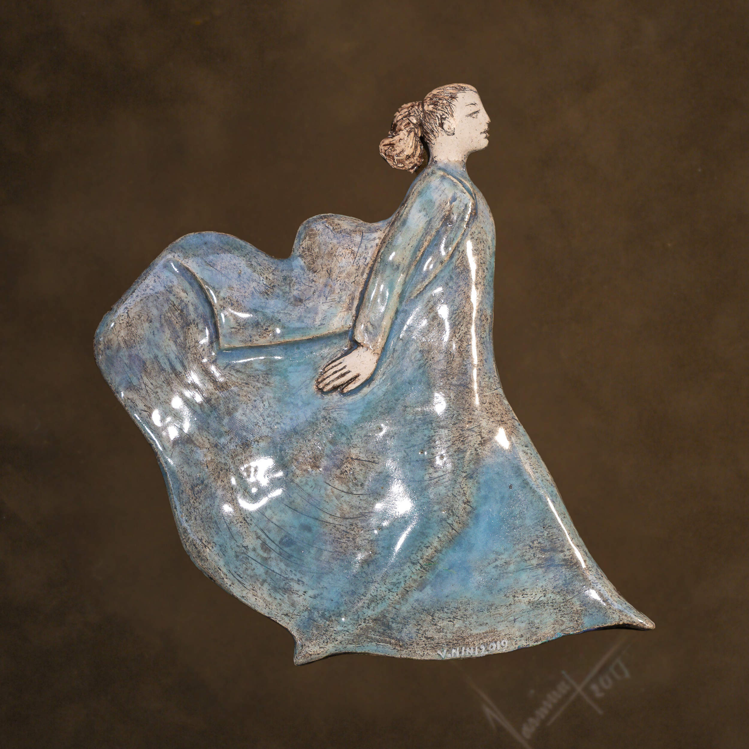 "Relief Studies", ceramic, 15 × 16 in., 2019