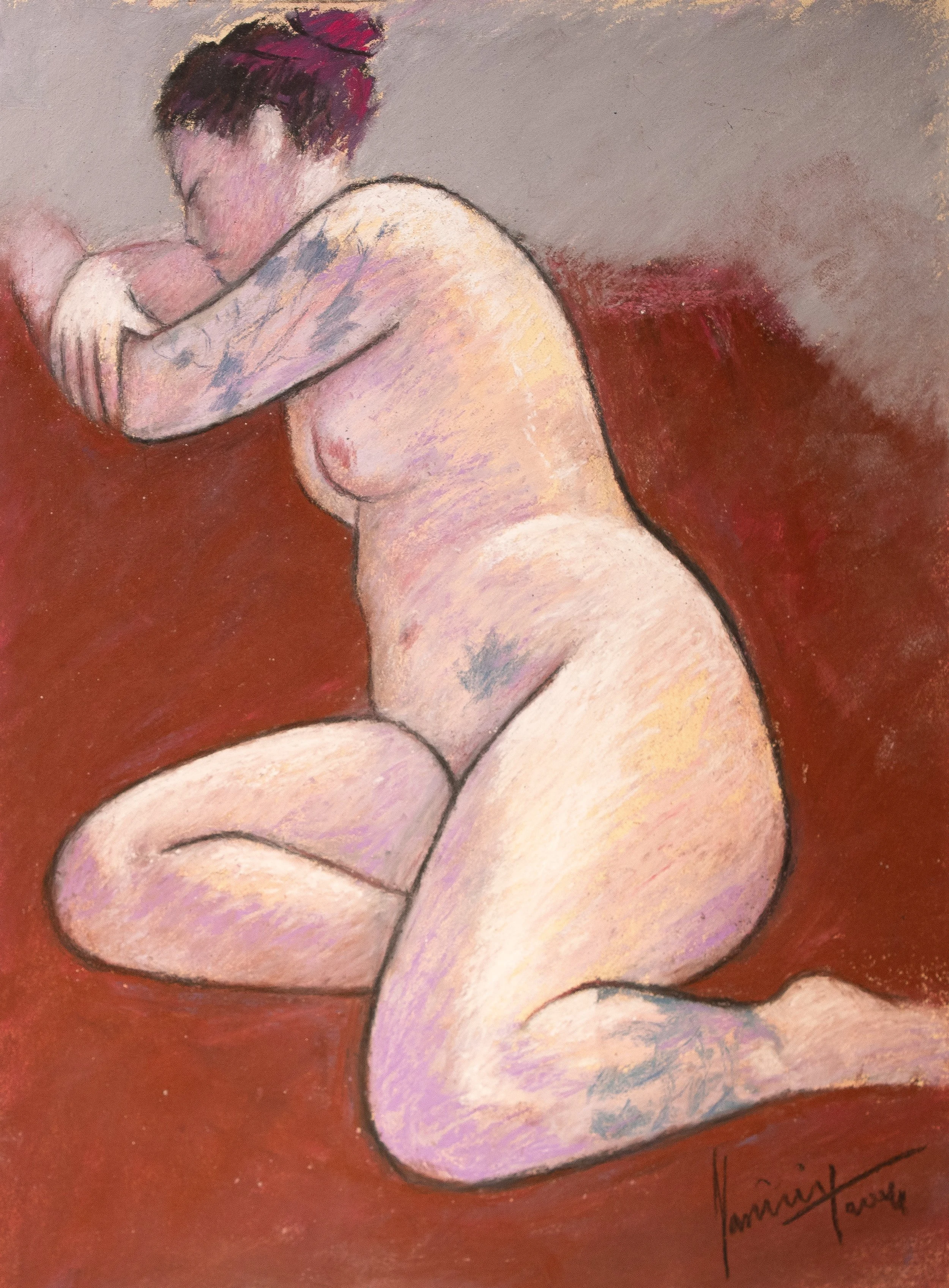 "Live Figure Studies", pastel on paper, 9 × 11 in., 2024