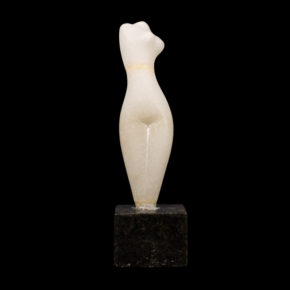 "Torso II", marble on granite base, 6 × 2 × 1.5 in., 2006